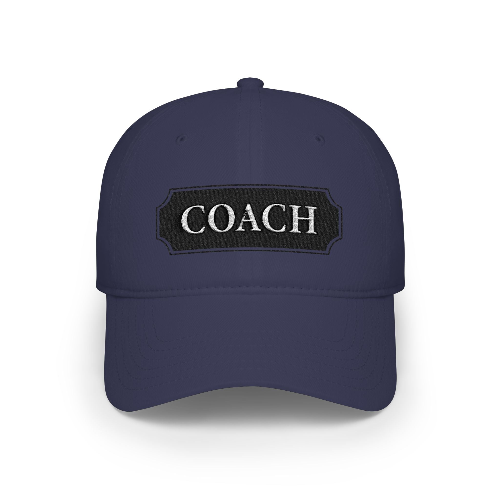 Coach Embroidered Patch Baseball Cap — Low Profile Coach Hat - Creations by Chris and Carlos