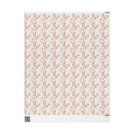 Easter Floral Bunny Wrapping Paper Roll — Cute Pastel Rabbit Gift Wrap for Baby Showers & Easter - Creations by Chris and Carlos