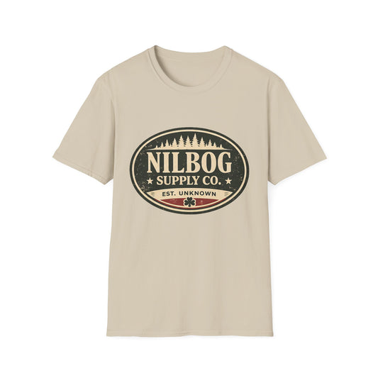 Nilbog Supply Co. T-Shirt — Vintage Horror Cabin Graphic Tee - Creations by Chris and Carlos