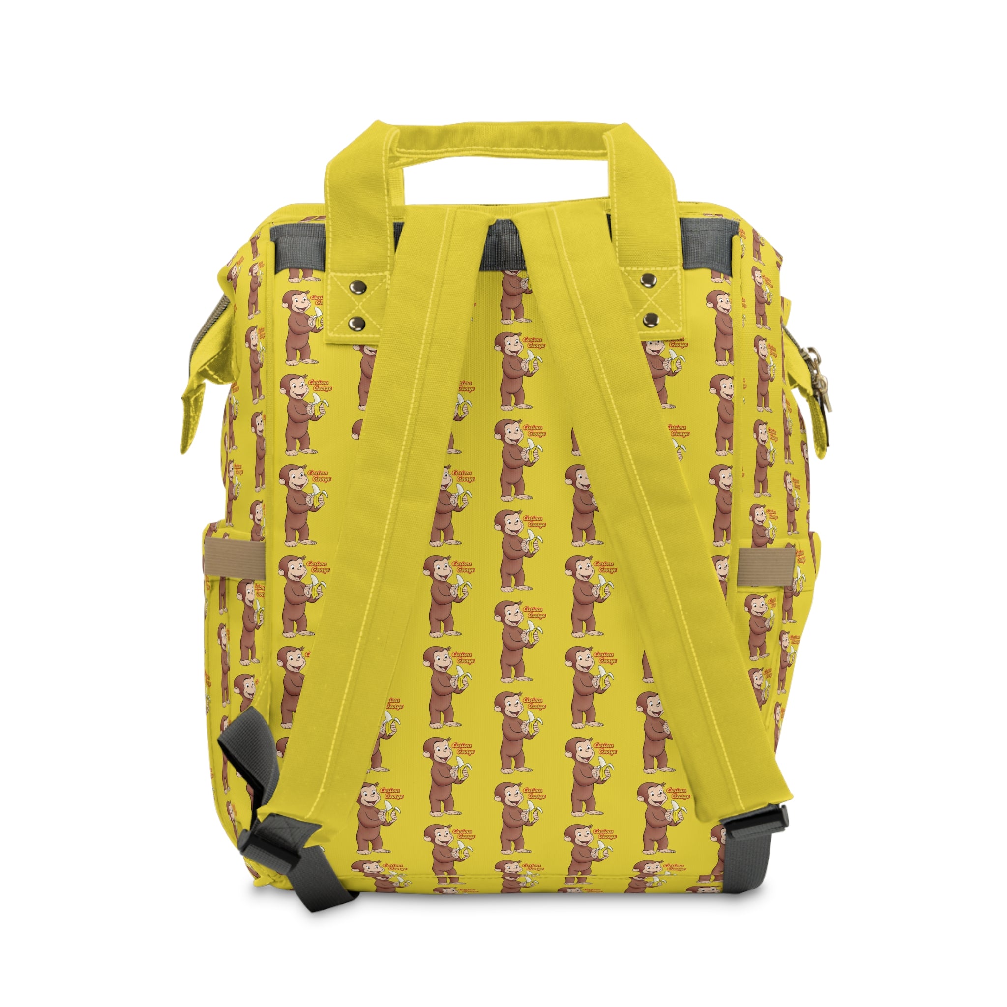 Diaper Backpack — Cute Curious George Pattern Multifunctional Baby Bag - Creations by Chris and Carlos
