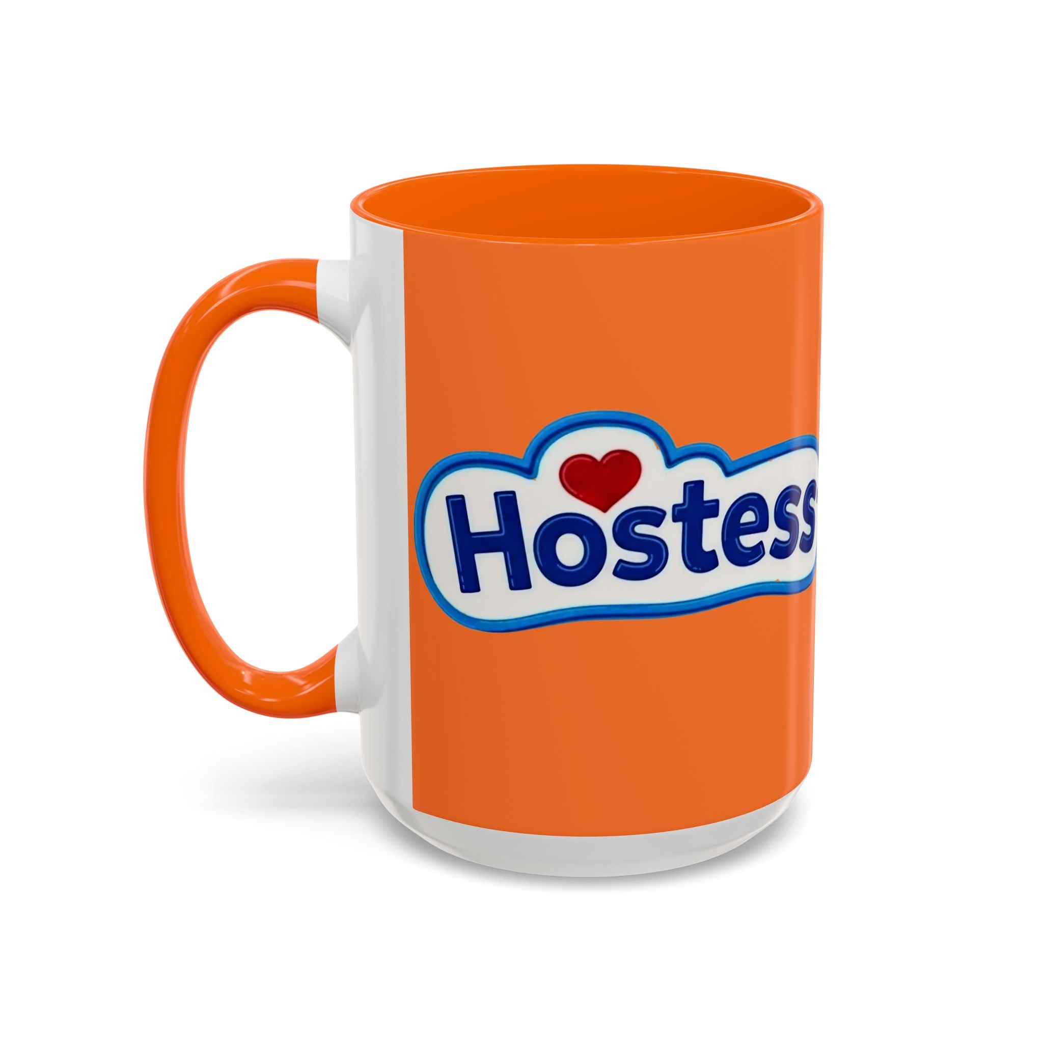 Hostess Logo Accent Coffee Mug — Retro Orange 11/15oz - Creations by Chris and Carlos