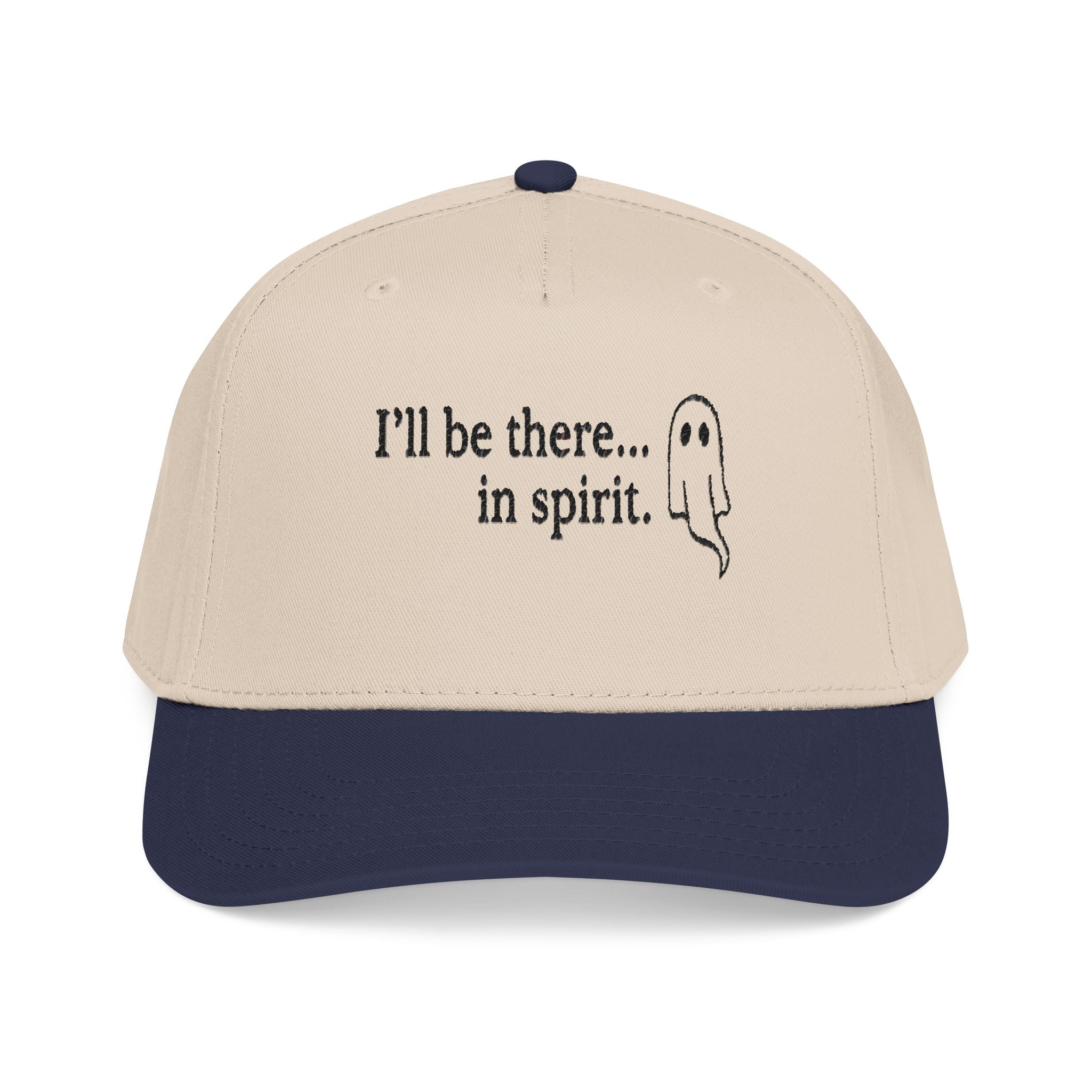 I'll Be There... In Spirit Ghost Cap — Funny Halloween Baseball Hat - Creations by Chris and Carlos