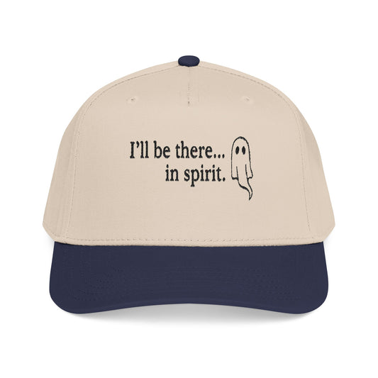 I'll Be There... In Spirit Ghost Cap — Funny Halloween Baseball Hat - Creations by Chris and Carlos