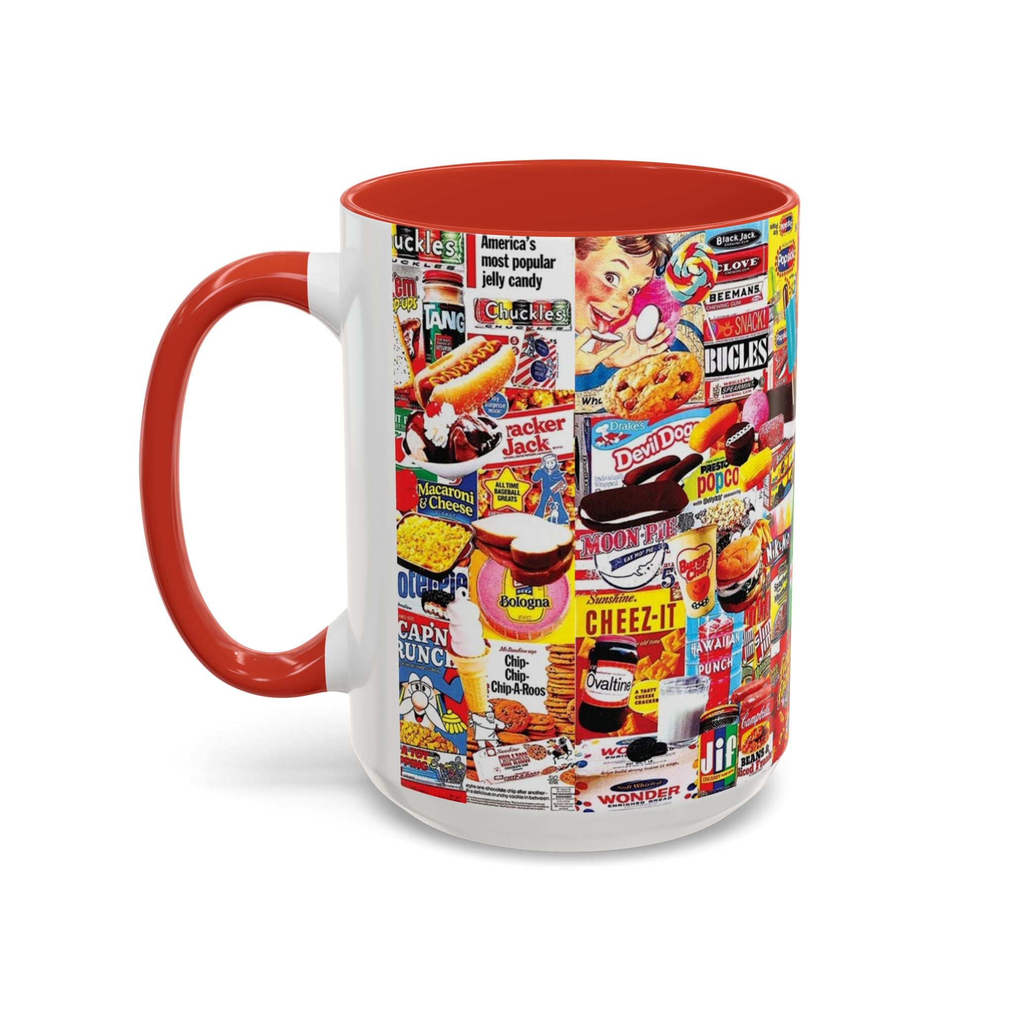 Vintage Snack Packaging Collage Coffee Mug (11/15oz) - Creations by Chris and Carlos