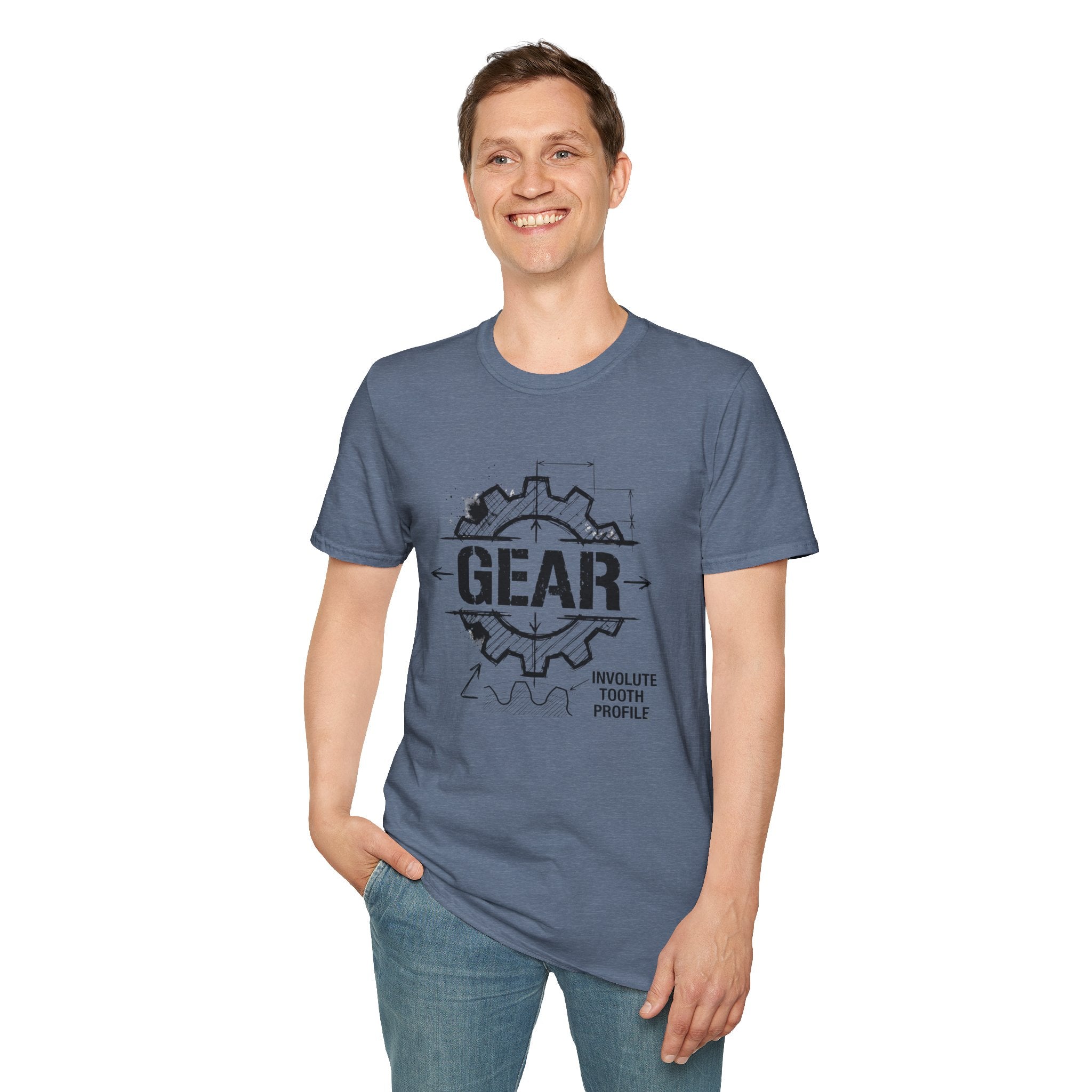 The Foundry Collective Gear Blueprint T-Shirt — Mechanical Engineering Sketch Tee - Creations by Chris and Carlos