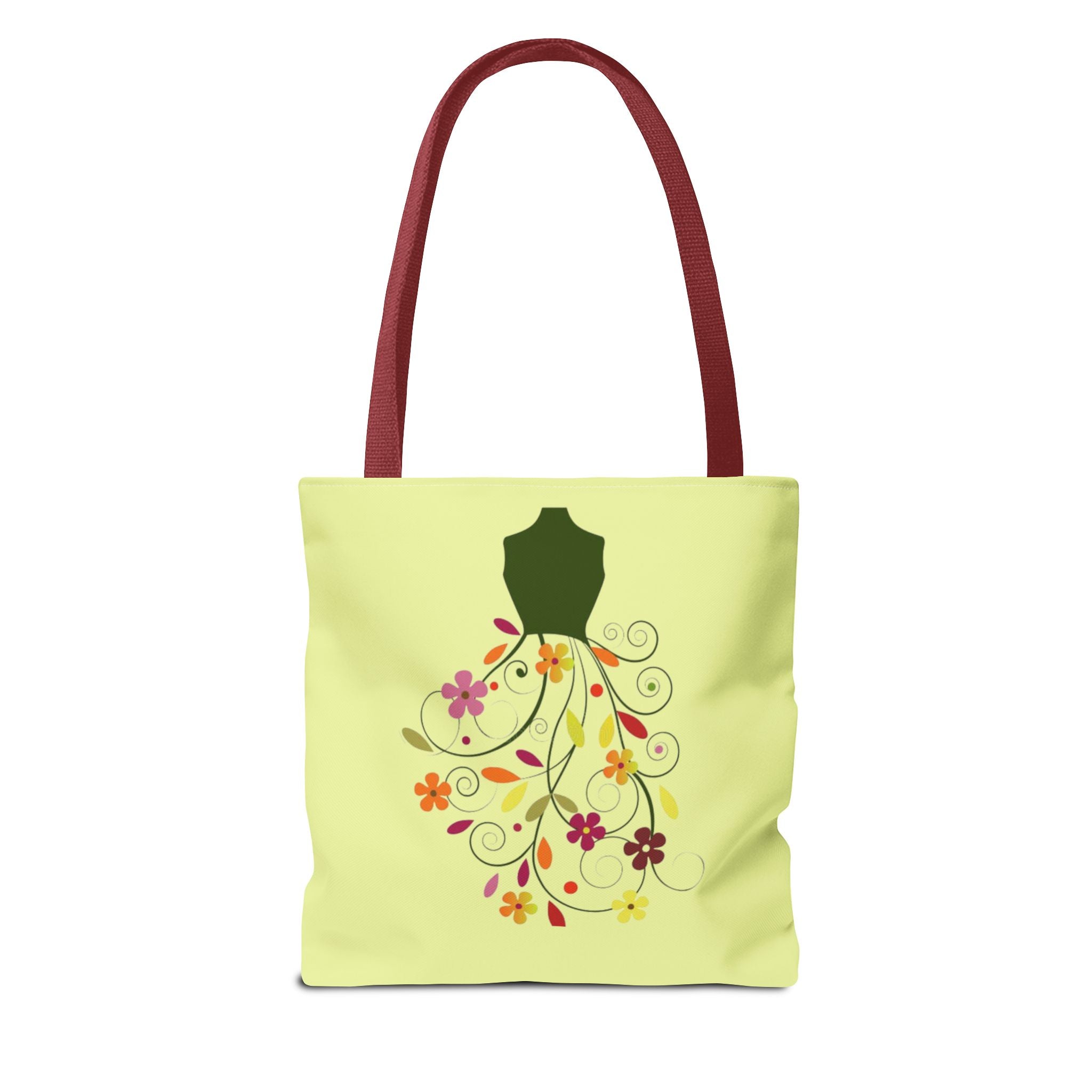Floral Dressform Tote Bag – Spring Floral Pattern AOP Tote - Creations by Chris and Carlos