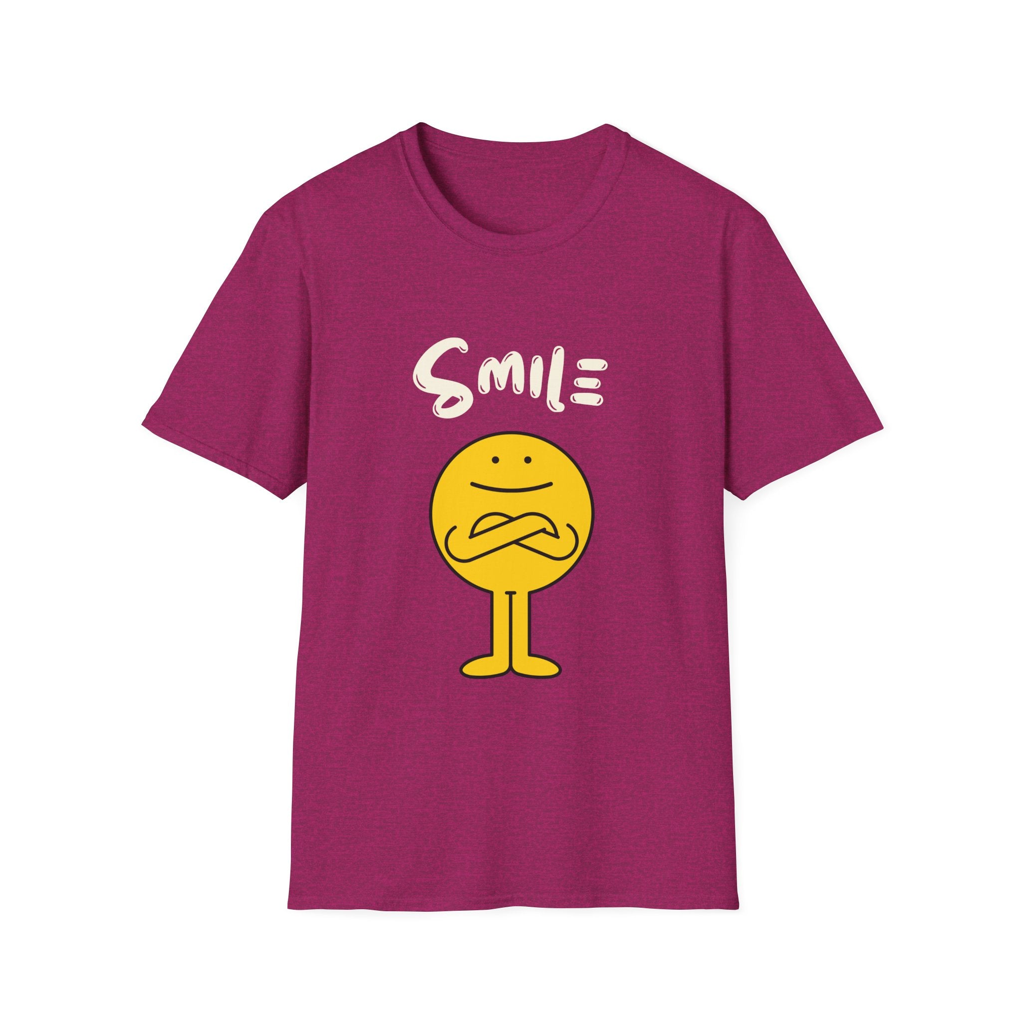 Smile Angry Emoji T-Shirt — Funny Yellow Emoticon Graphic Tee - Creations by Chris and Carlos