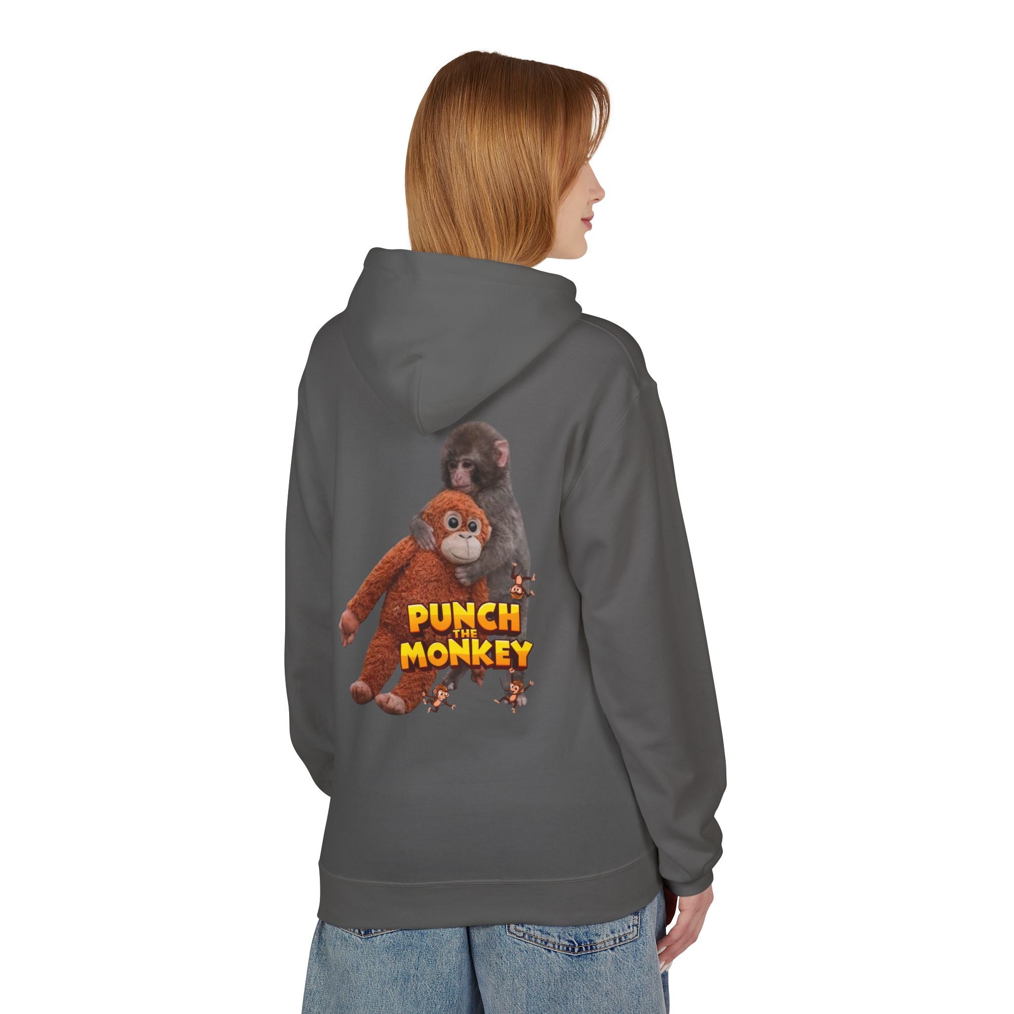 Punch Monkey Hoodie — Retro Cartoon Monkey Graphic Sweatshirt - Creations by Chris and Carlos