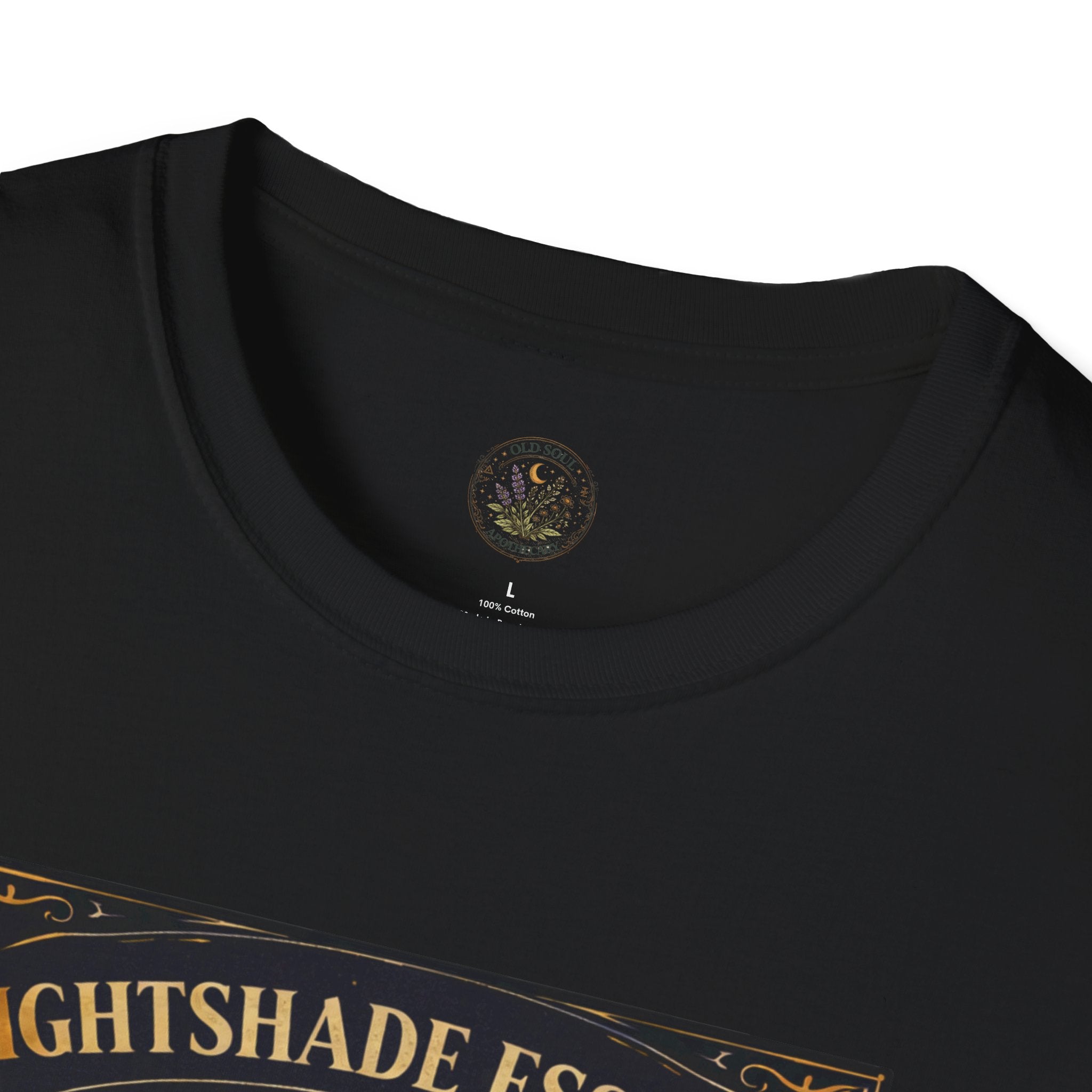 Old Soul Apothecary Nightshade Essence T-Shirt — Botanical Moonlight Graphic Tee - Creations by Chris and Carlos
