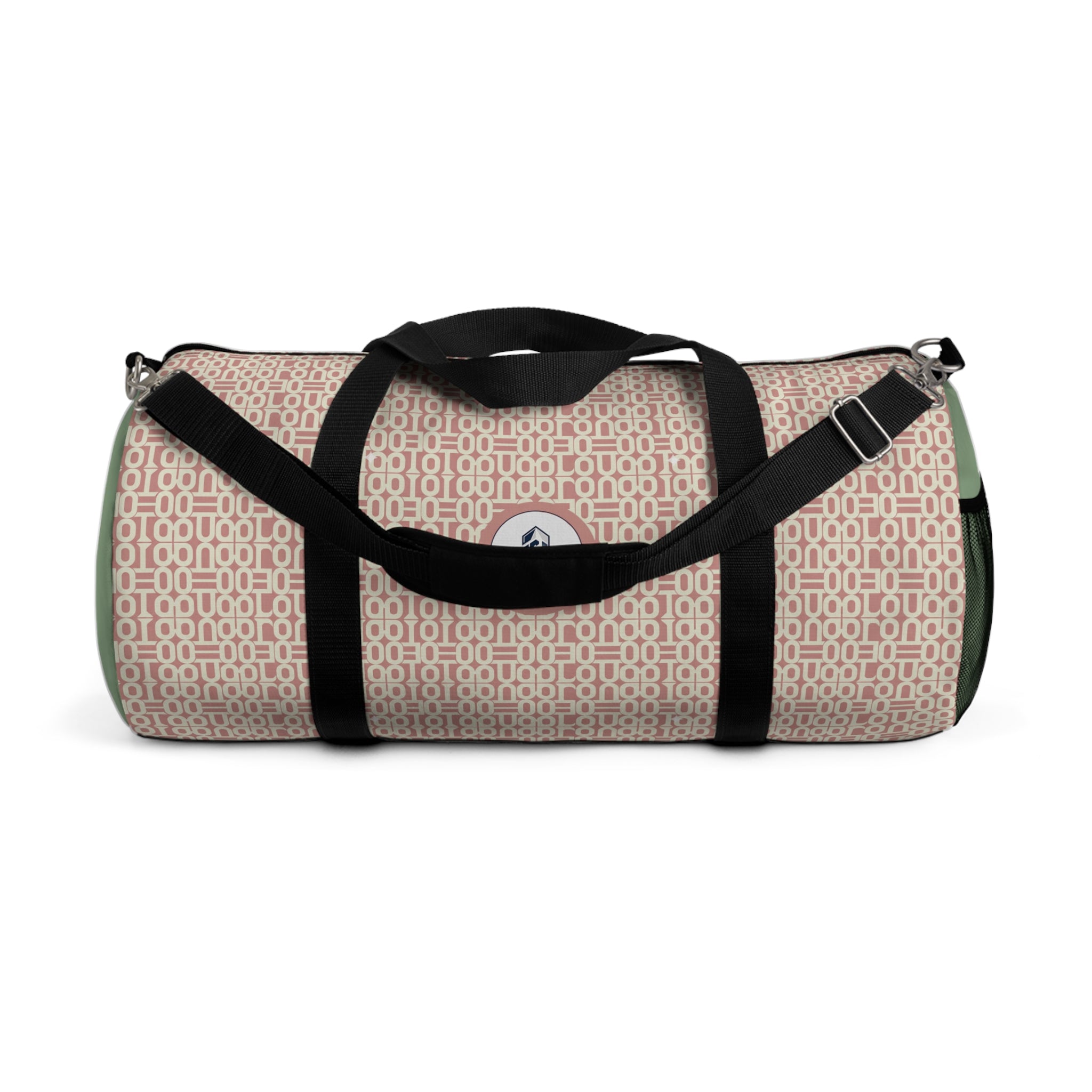Prism Point Athletic Collection Blush Geometric Duffel Bag — Patterned Travel & Gym Weekender - Creations by Chris and Carlos