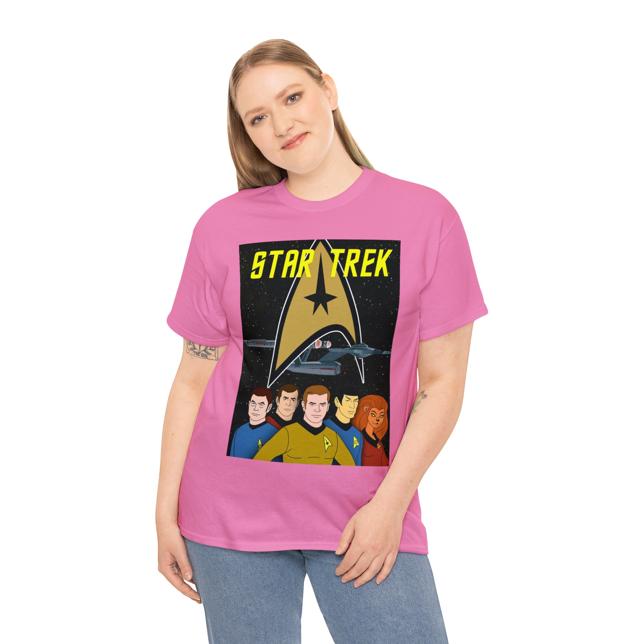Star Trek Cartoon- Unisex Heavy Cotton T-Shirt - Creations by Chris and Carlos