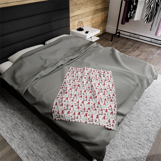 Gnomes- Velveteen Plush CuddleLux Bliss Blanket - Creations by Chris and Carlos