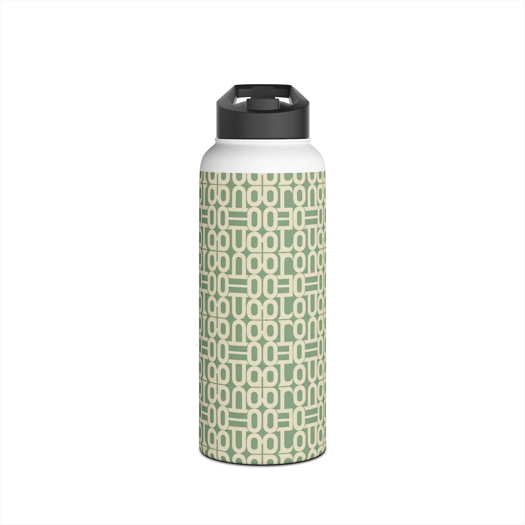 Prism Point Athletic Collection Geometric Sage Link Stainless Steel Water Bottle - Creations by Chris and Carlos