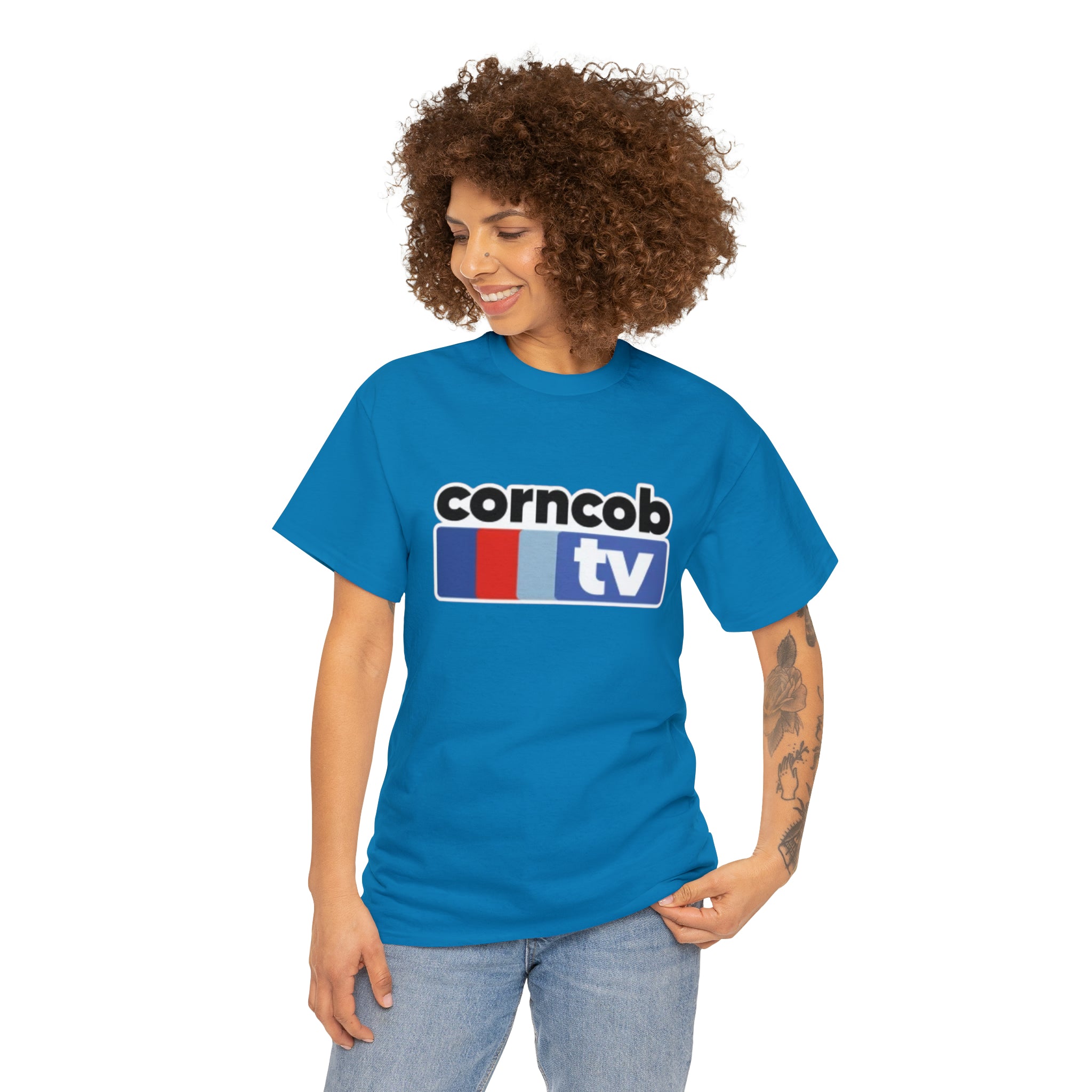 Corncob Tv- Unisex Heavy Cotton T-Shirt - Creations by Chris and Carlos