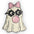 Ghost Bubblegum Pillow - Cute Pink Bow Shaped Throw Pillow