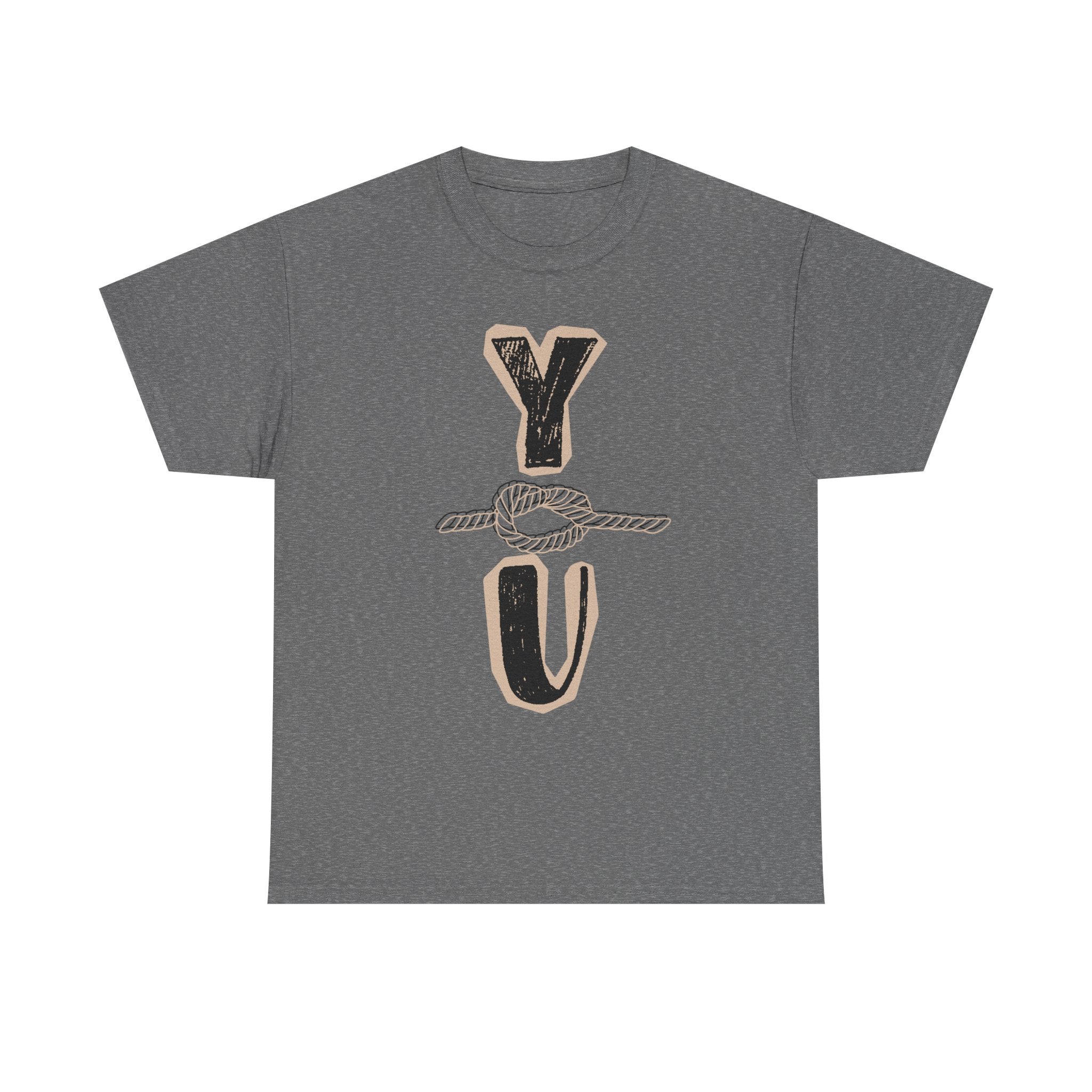 Y Knot U Knot Tee — 'Y U' Rope Graphic Cotton T-Shirt - Creations by Chris and Carlos
