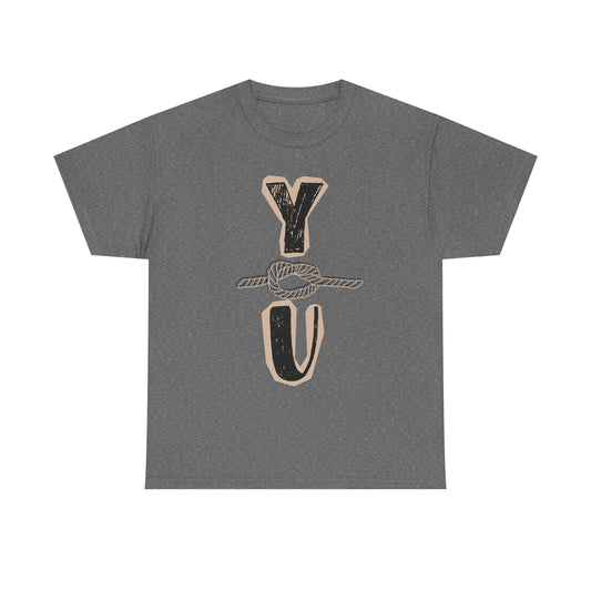 Y Knot U Knot Tee — 'Y U' Rope Graphic Cotton T-Shirt - Creations by Chris and Carlos