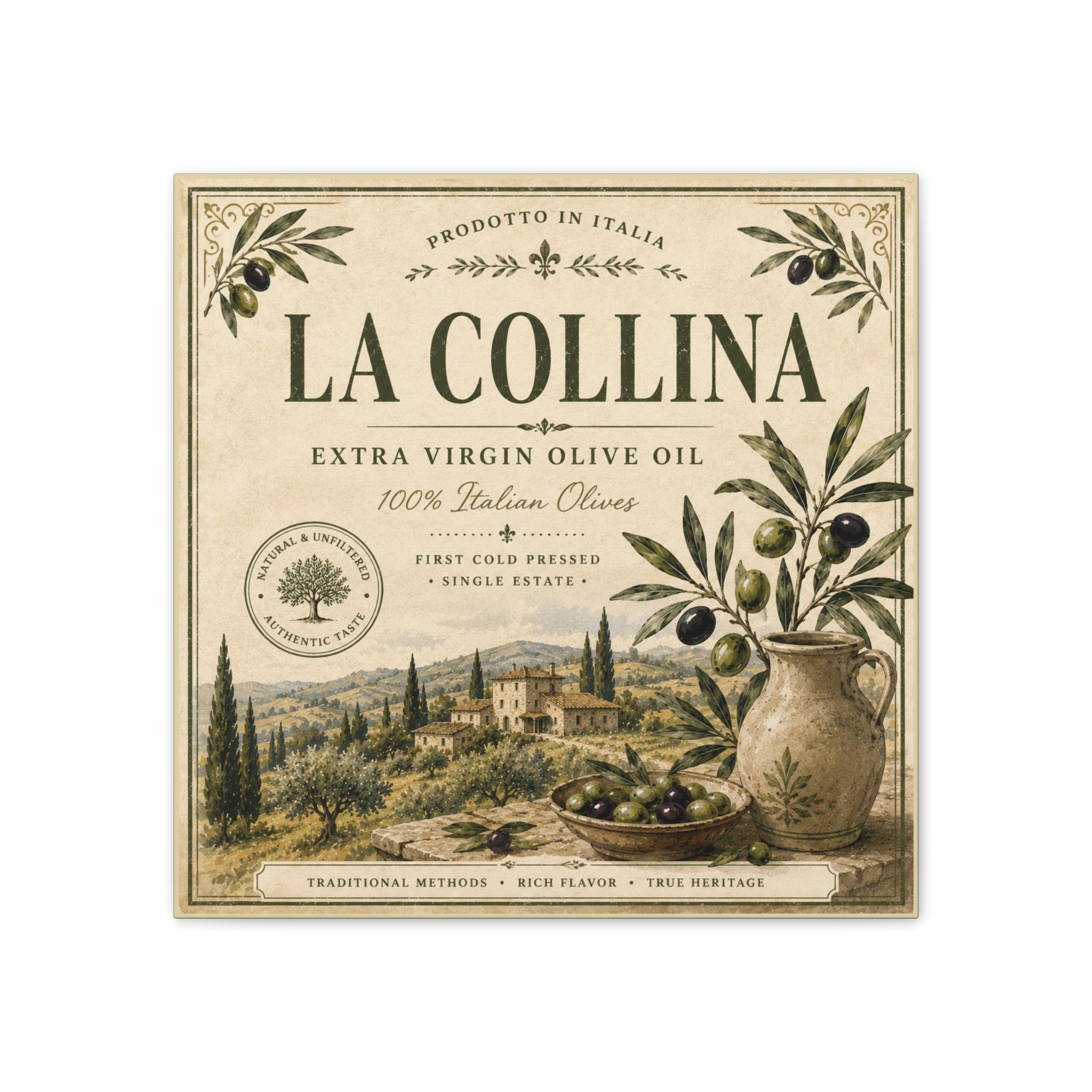 La Collina Olive Oil Canvas Wall Art - Creations by Chris and Carlos