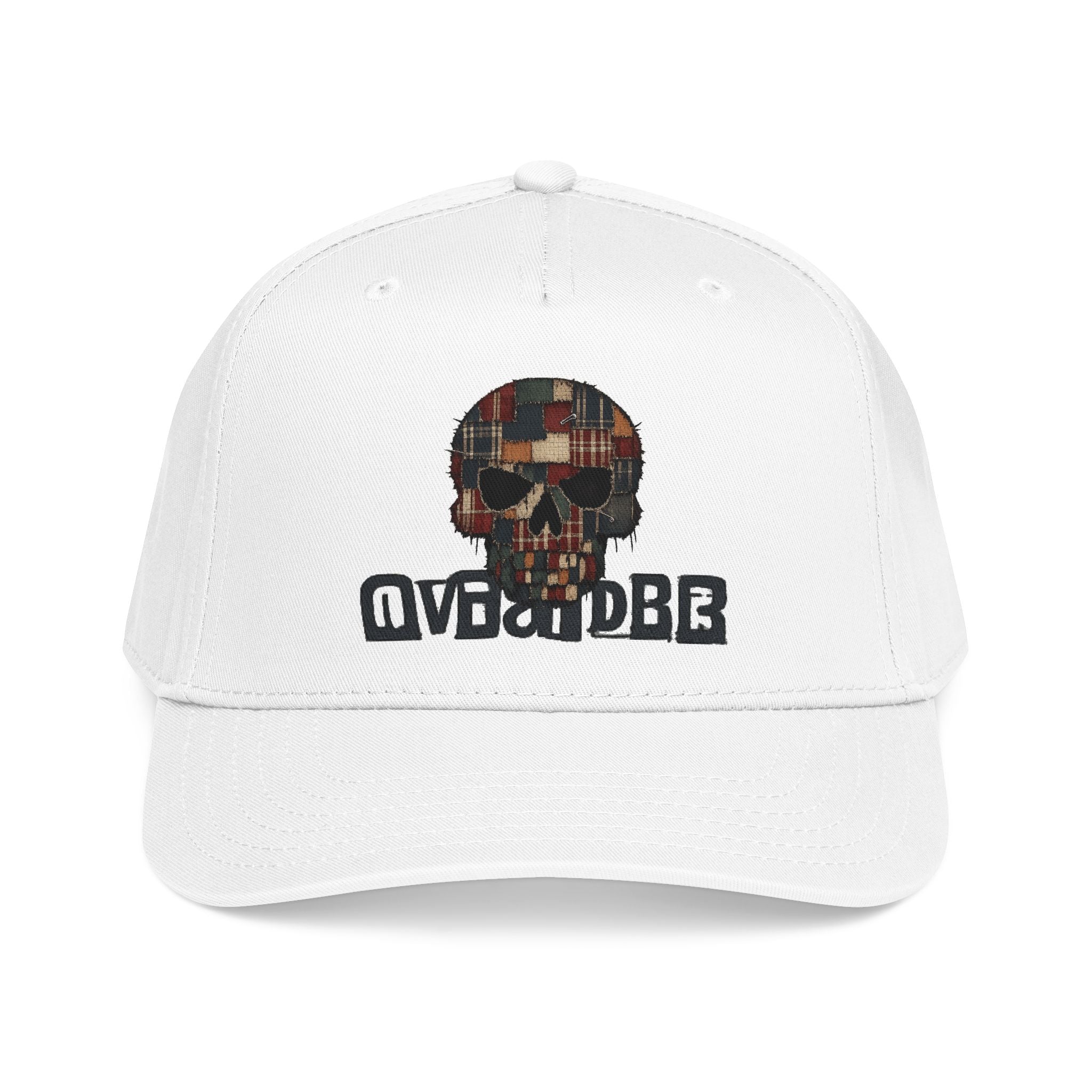 Patchwork Skull Baseball Cap — Vintage Plaid Skull Embroidered Hat - Creations by Chris and Carlos