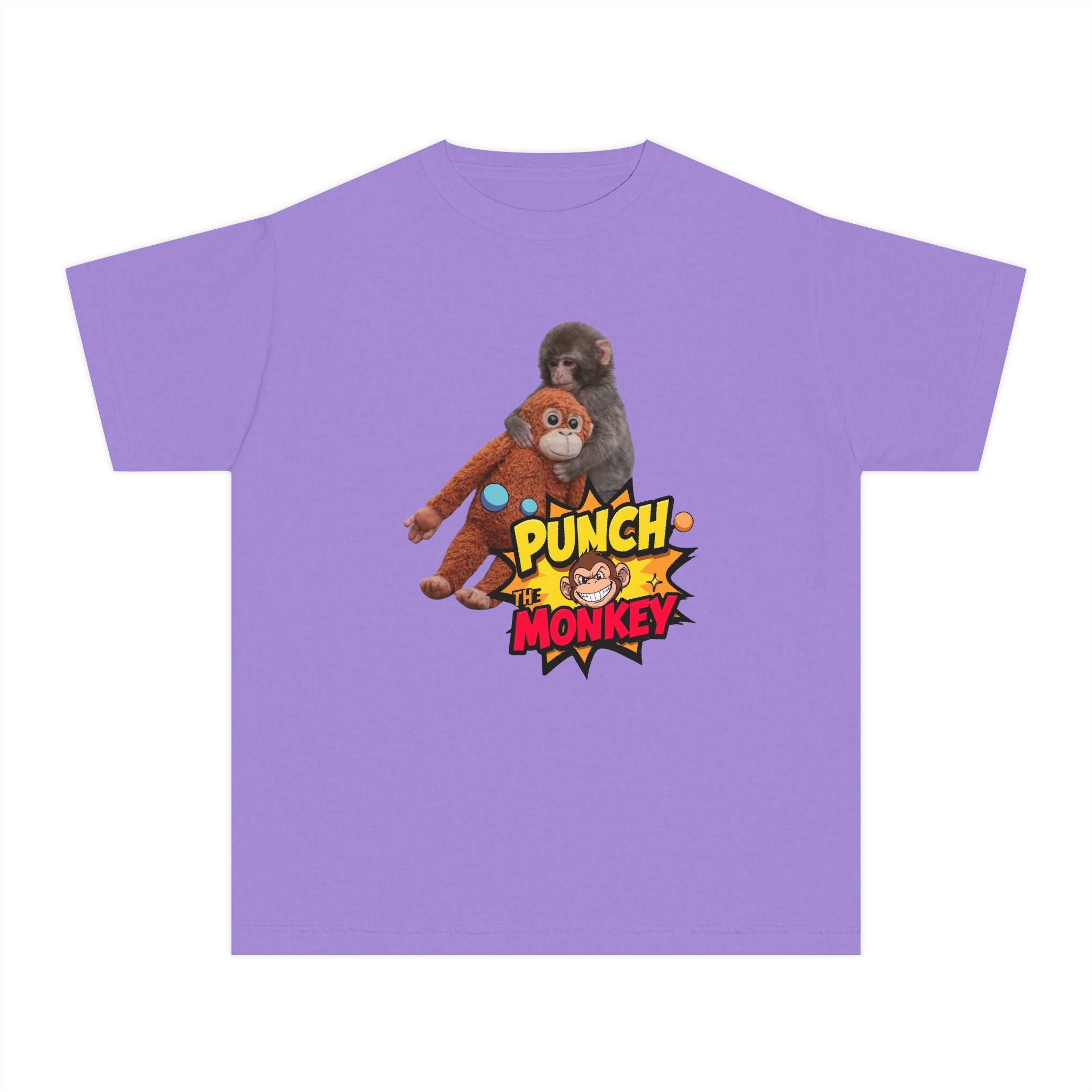 Punch Monkey Youth T‑Shirt — Cute Cartoon Monkey Graphic Tee for Kids - Creations by Chris and Carlos