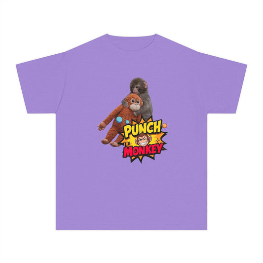 Punch Monkey Youth T‑Shirt — Cute Cartoon Monkey Graphic Tee for Kids - Creations by Chris and Carlos