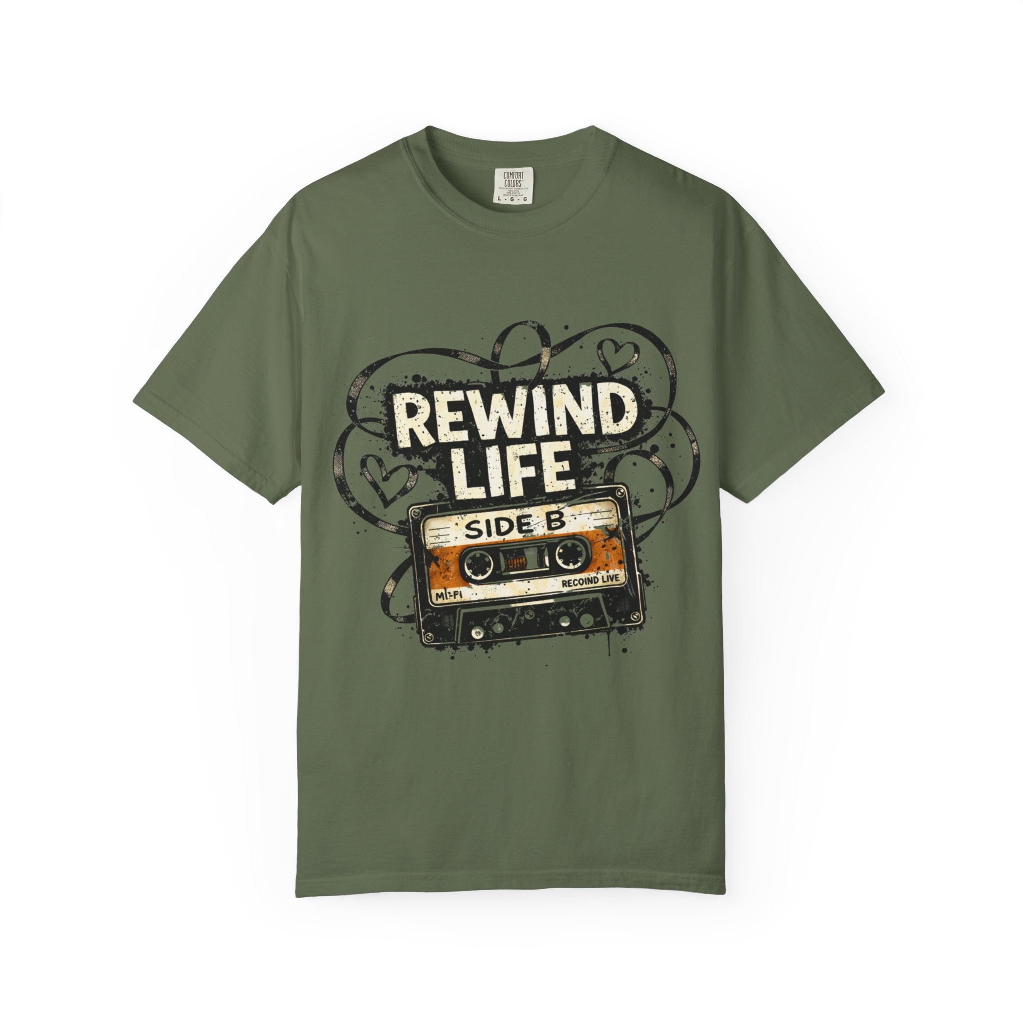 Rewind Life Cassette T-Shirt - Creations by Chris and Carlos