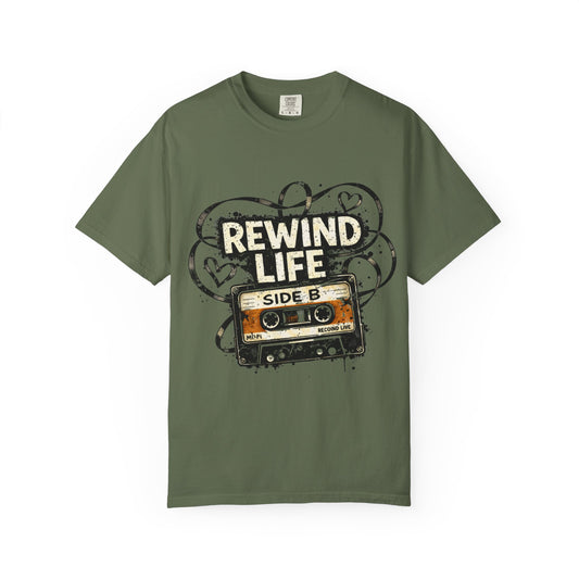 Rewind Life Cassette T-Shirt - Creations by Chris and Carlos