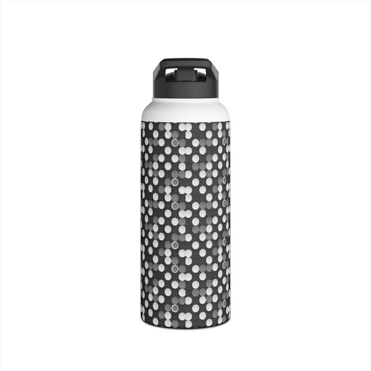 Prism Point Athletic Collection Black Hexagon Woven Pattern Stainless Steel Water Bottle - Creations by Chris and Carlos