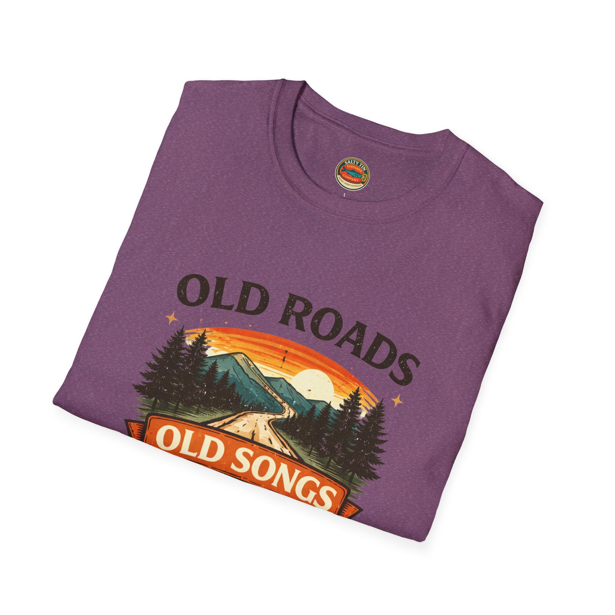 Old Roads Old Songs Old Soul T-Shirt — Vintage Mountain Guitar Retro Tee - Creations by Chris and Carlos