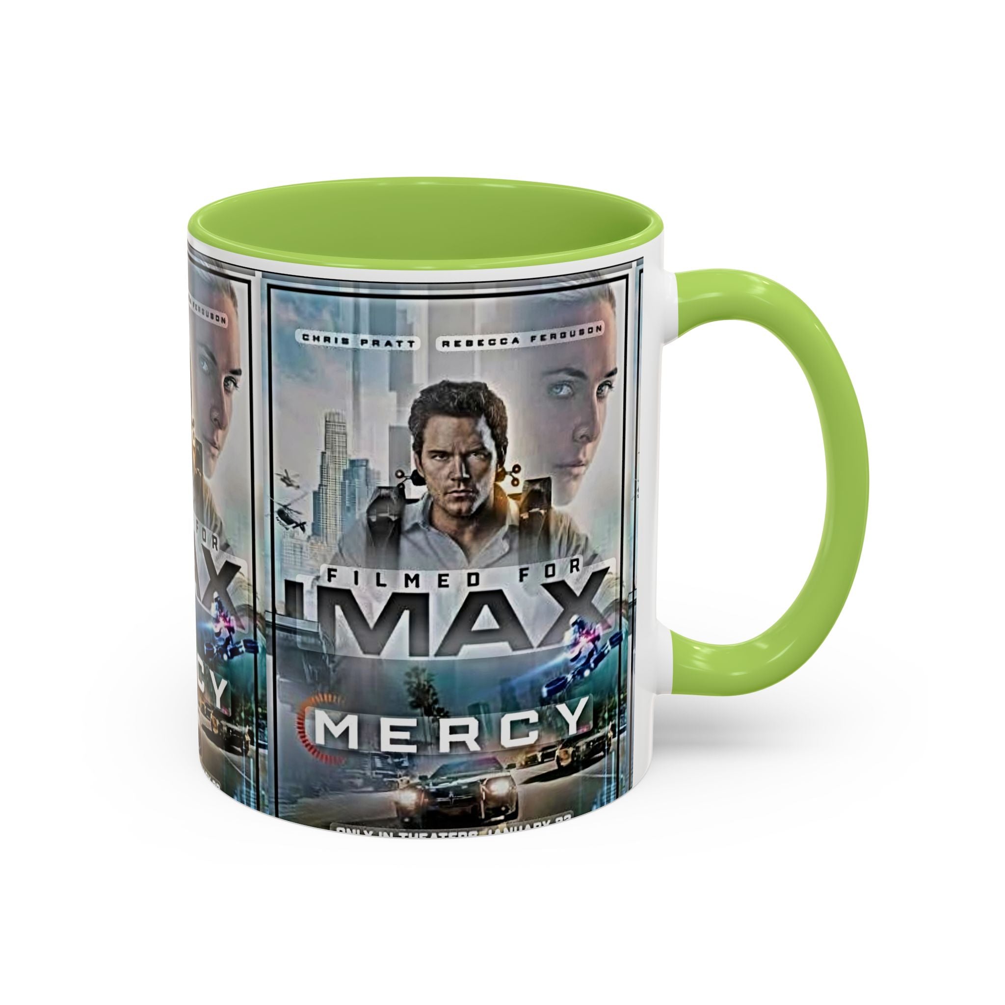 Accent Coffee Mug — 'Mercy' Movie Poster Design (11/15oz) - Creations by Chris and Carlos
