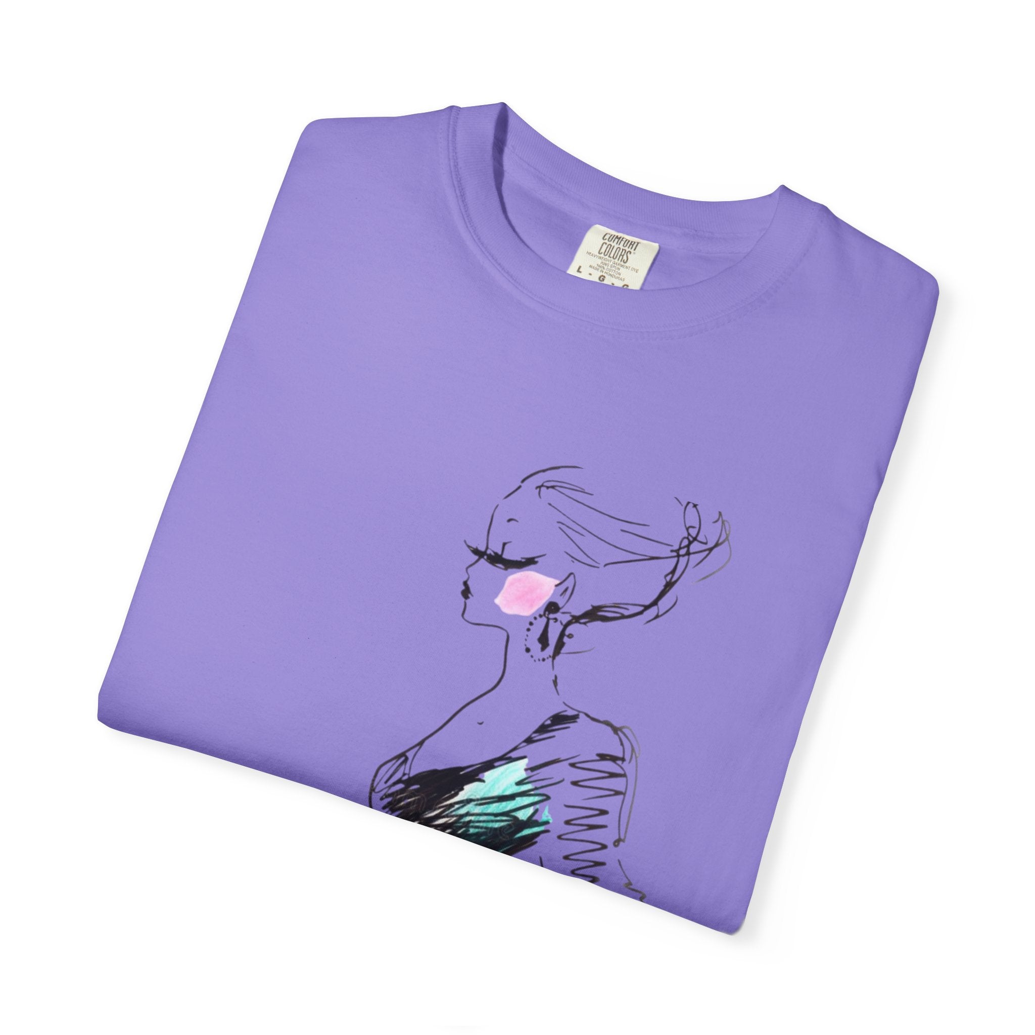 Fashion Sketch T-Shirt – Hand-Drawn Dress Illustration Tee - Creations by Chris and Carlos
