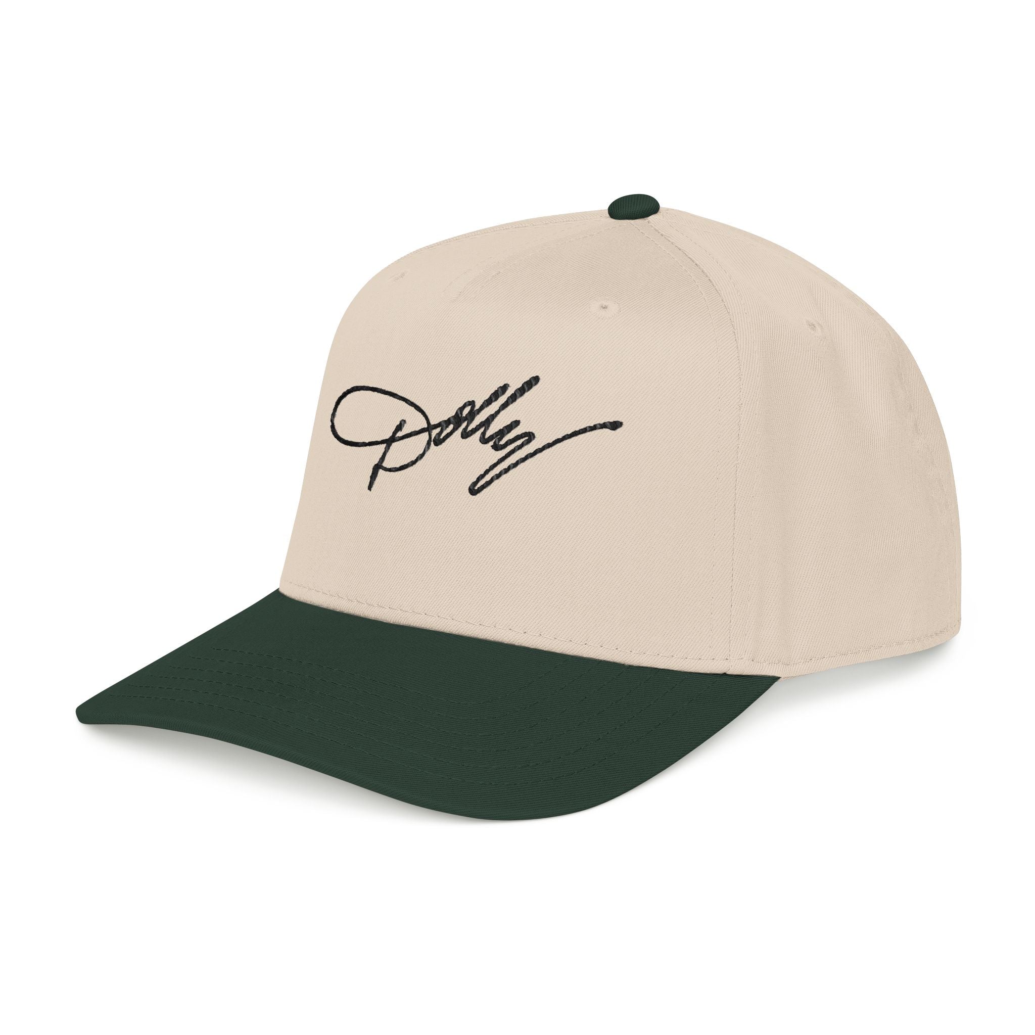 Embroidered 'Dolly' Signature Baseball Cap — Classic Mid-Profile Snapback - Creations by Chris and Carlos