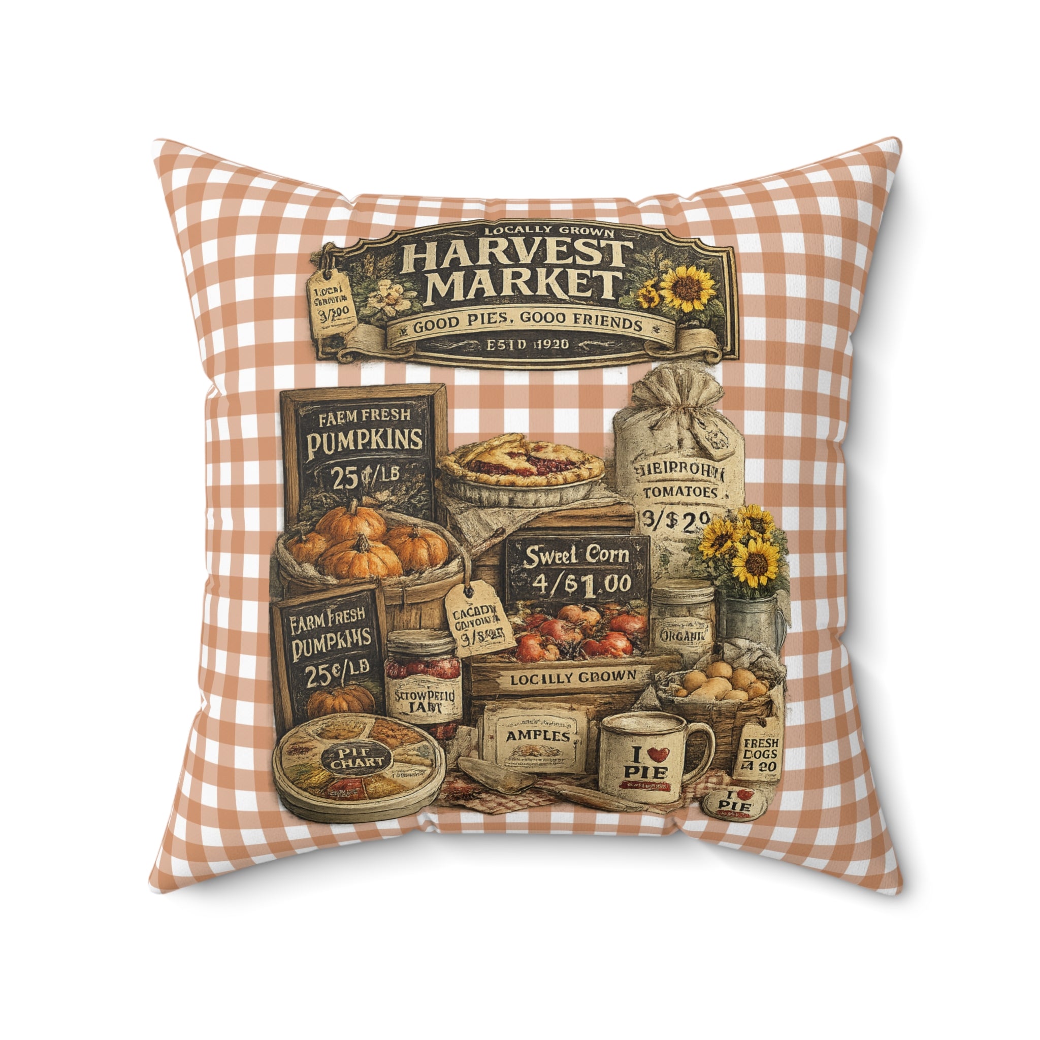 Old Soul Harvest™ Heirloom Plaid Throw Pillow - Throw Pillow from Old Soul Harvest Campfire Circle