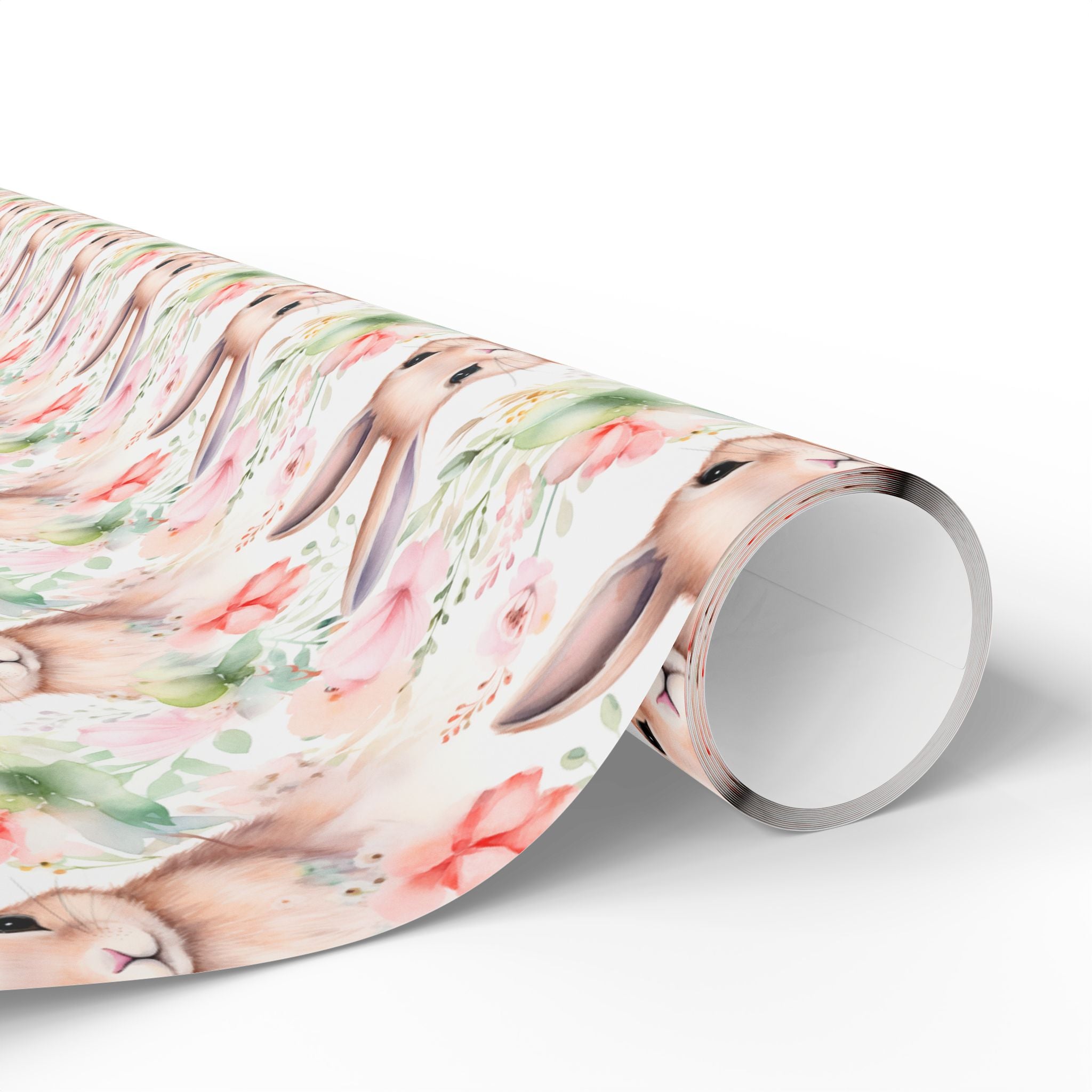 Easter Floral Bunny Wrapping Paper Roll — Cute Pastel Rabbit Gift Wrap for Baby Showers & Easter - Creations by Chris and Carlos