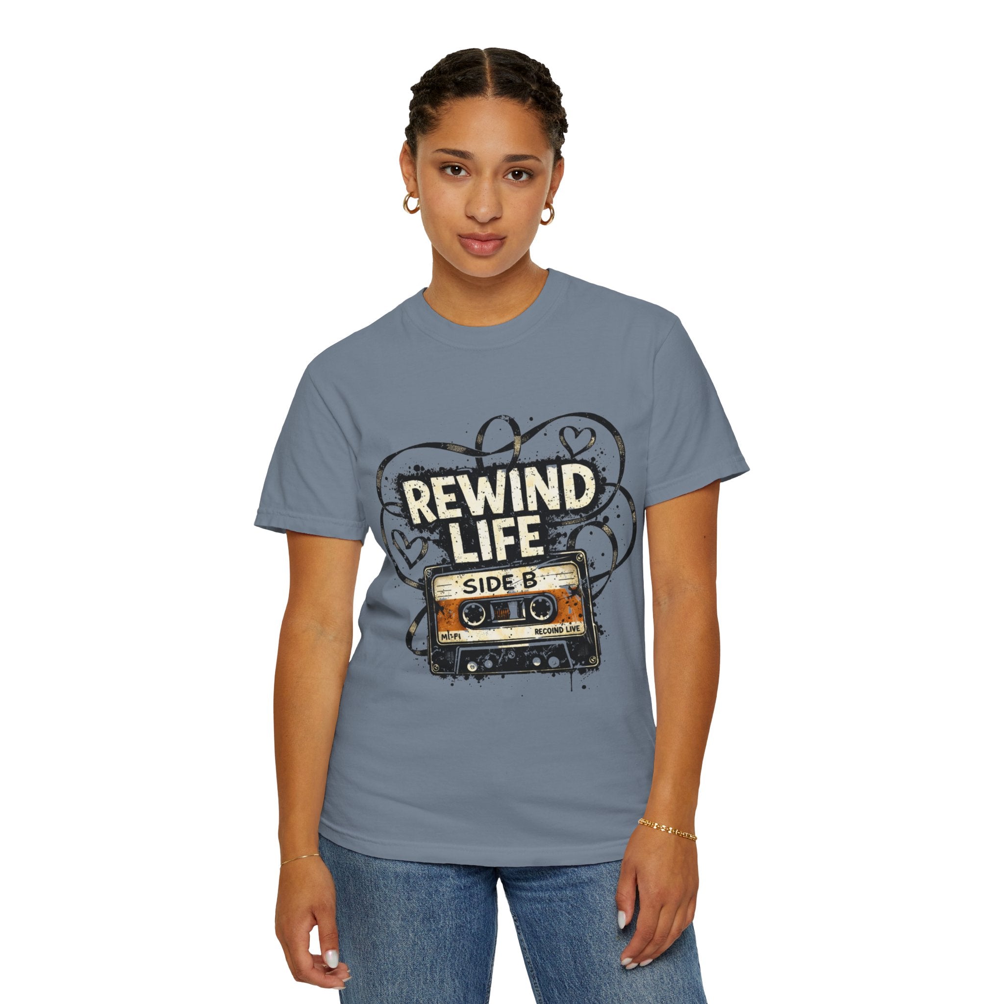 Rewind Life Cassette T-Shirt - Creations by Chris and Carlos