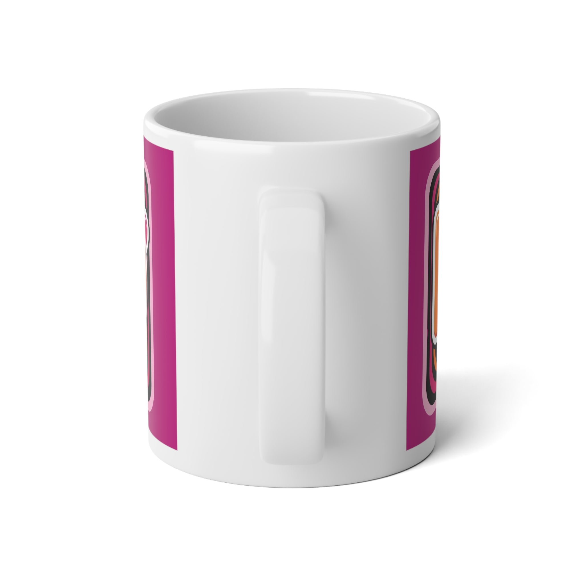 Dunkin D Inspired Retro Logo 20oz Jumbo Mug — Pink Vintage Coffee Cup - Creations by Chris and Carlos