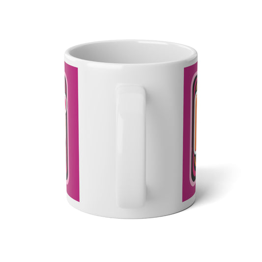 Dunkin D Inspired Retro Logo 20oz Jumbo Mug — Pink Vintage Coffee Cup - Creations by Chris and Carlos