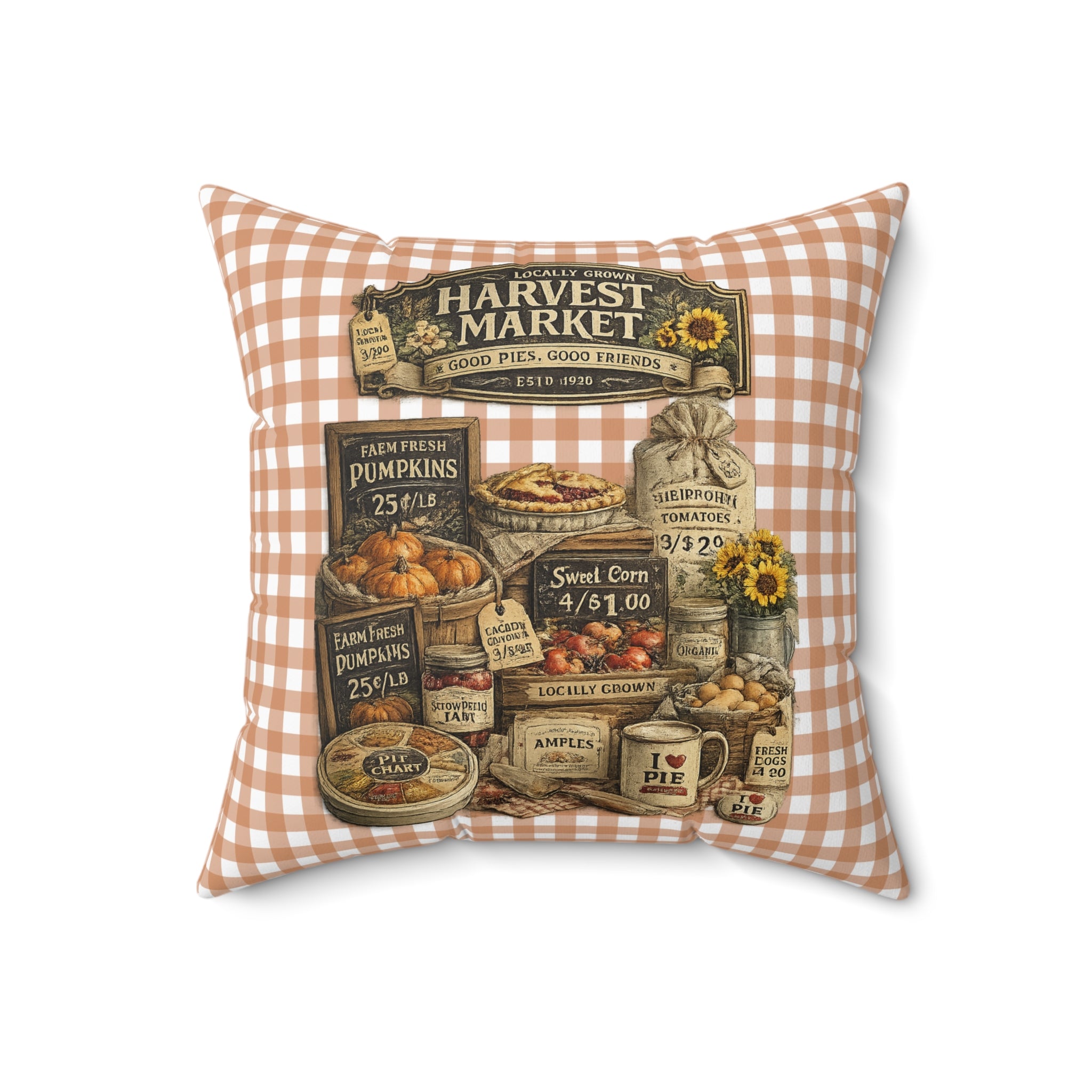 Old Soul Harvest™ Heirloom Plaid Throw Pillow - Throw Pillow from Old Soul Harvest Campfire Circle