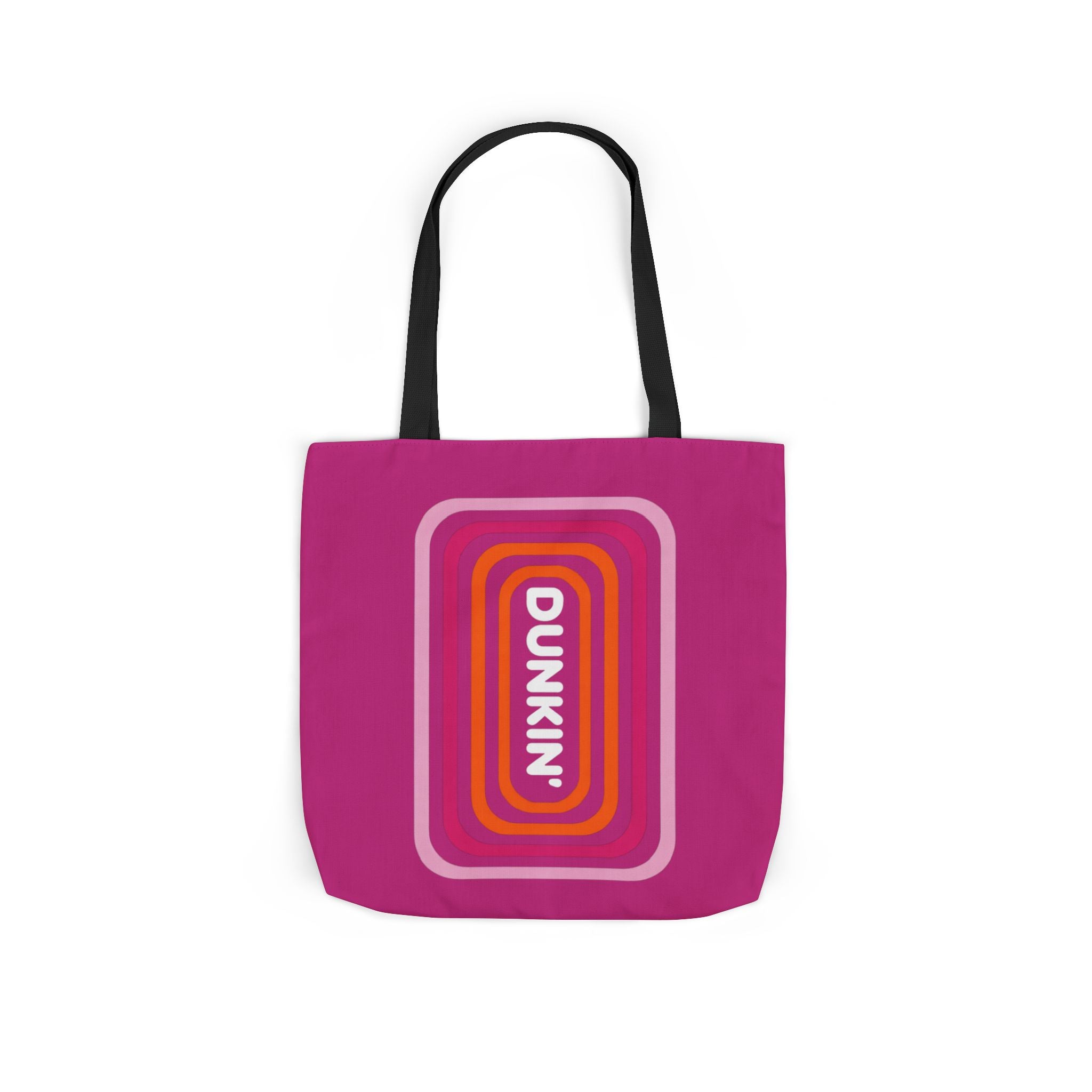 Tote Bag — Retro Pink 'Dunkin' Logo' Canvas Tote - Creations by Chris and Carlos