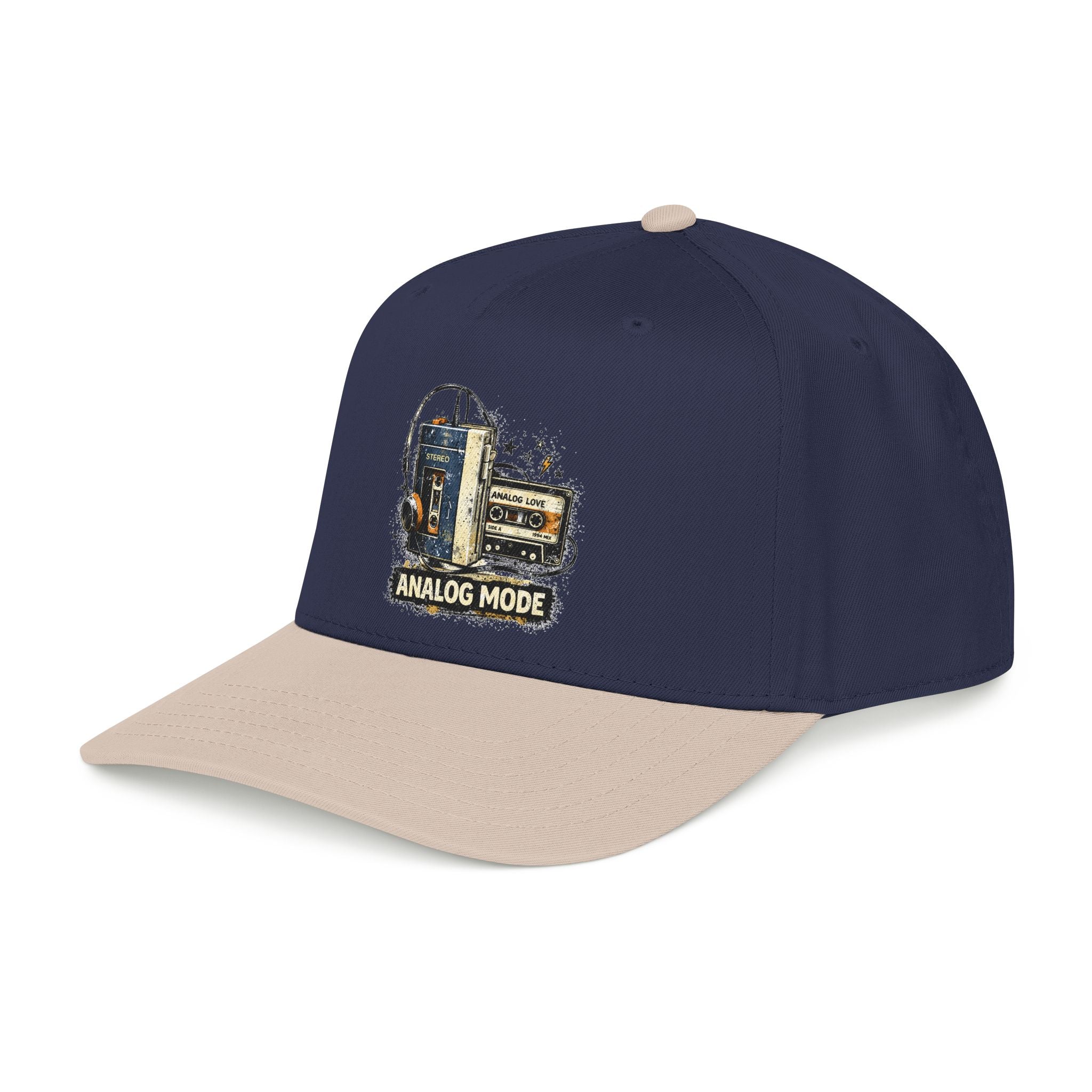 Analog Mode Baseball Cap — Vintage Camera & Tape Retro Hat - Creations by Chris and Carlos