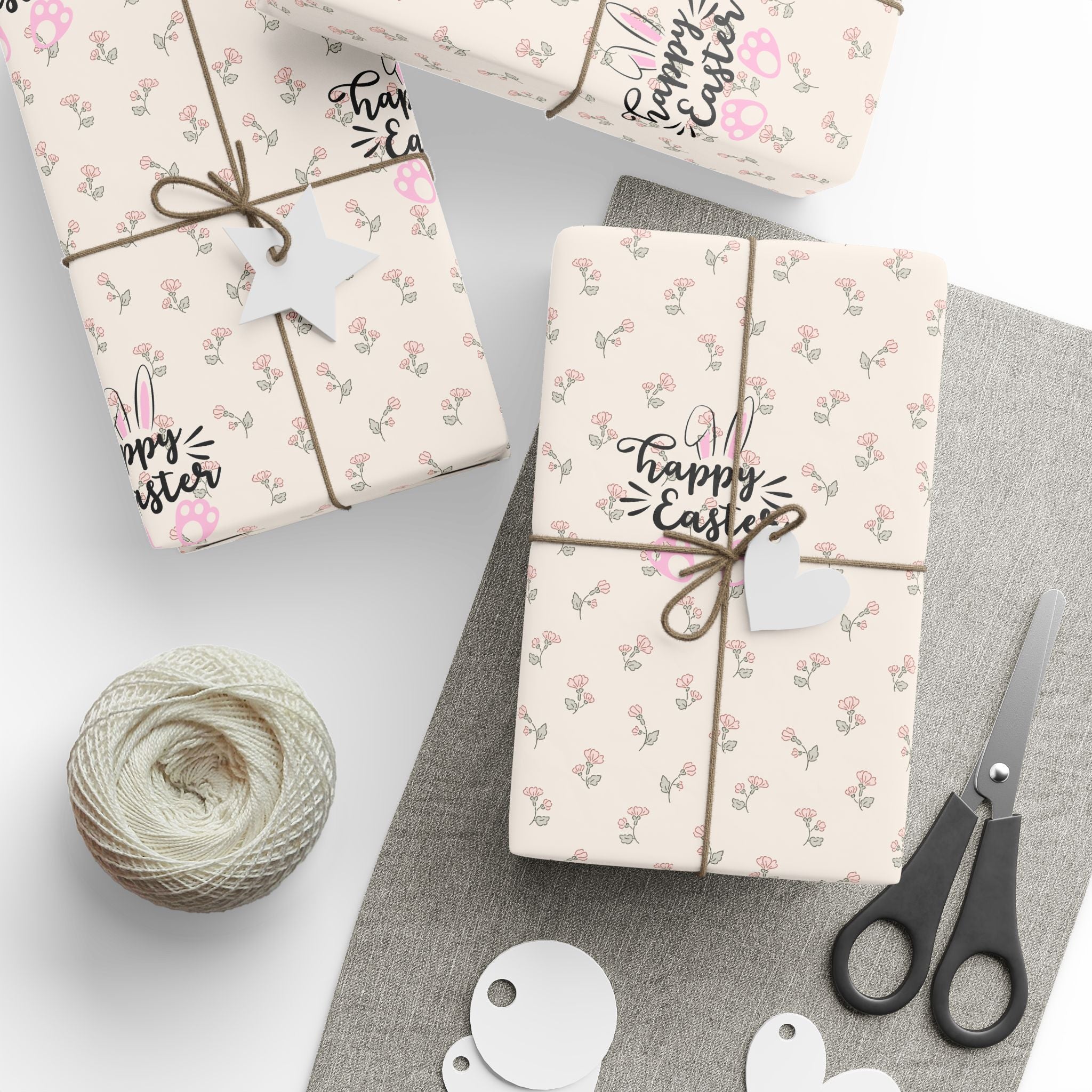 Easter Floral Mini Rose Wrapping Paper Roll — Pink Rosebud Gift Wrap - Creations by Chris and Carlos