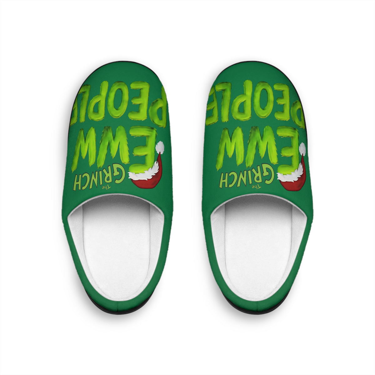 Grinch eww People Women’s Indoor Slippers – Christmas Cozy Holiday Footwear