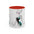 Fashion Sketch Accent Coffee Mug — Chic Hand-Drawn Dress Illustration (11/15 oz) - Creations by Chris and Carlos