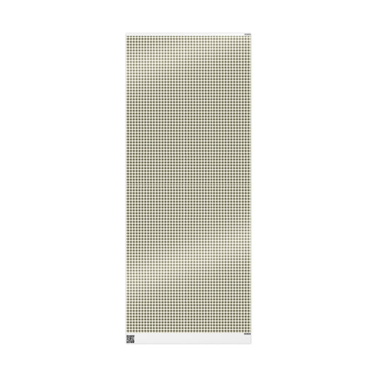 Gingham Plaid Wrapping Paper Roll — Neutral Green Check Holiday Gift Wrap - Creations by Chris and Carlos