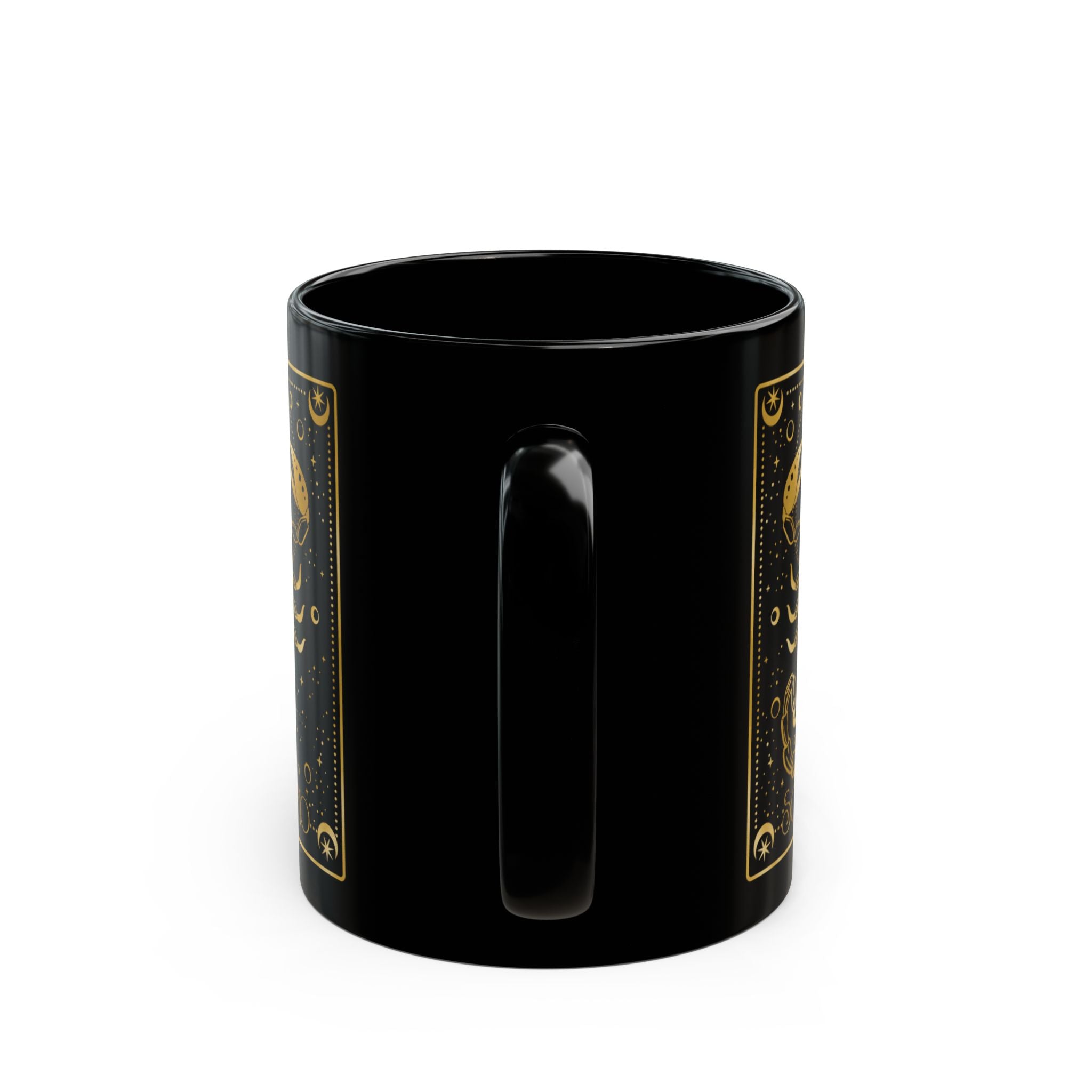 Scorpio Zodiac Black Mug — Gold Astrological Scorpion Coffee Cup - Creations by Chris and Carlos