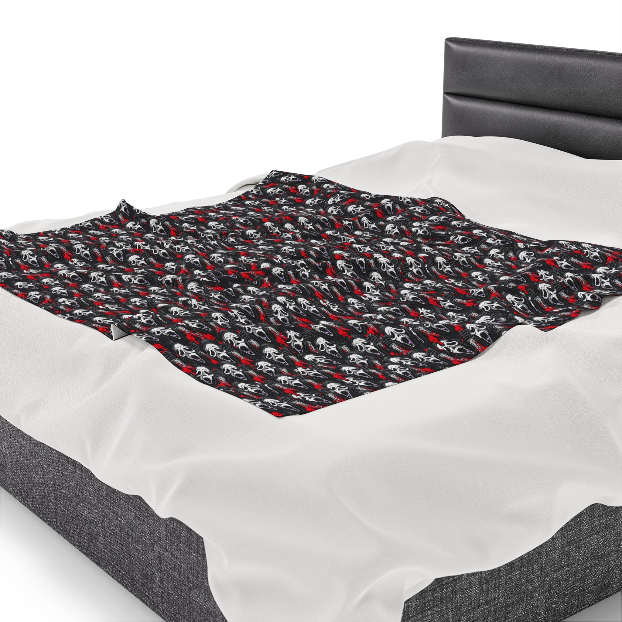 Scream Ghost Face- Velveteen Plush CuddleLux Bliss Blanket - Creations by Chris and Carlos