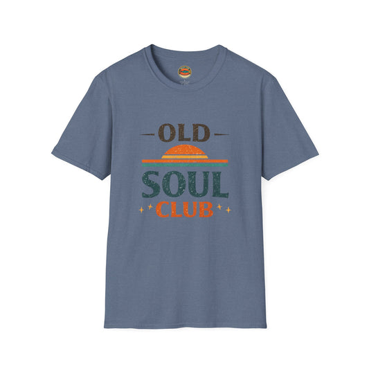 Old Soul Club T-Shirt — Retro Sunset Graphic Tee - Creations by Chris and Carlos
