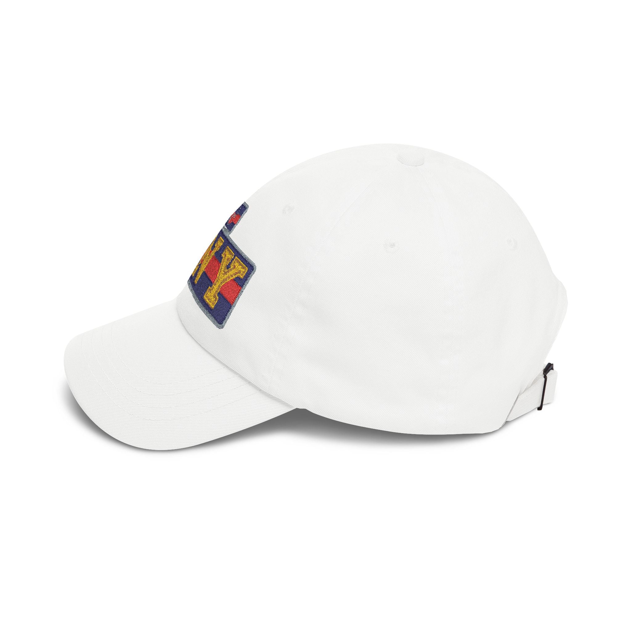 BNY Embroidered Dad Cap — Vintage Varsity Patch Baseball Hat - Creations by Chris and Carlos