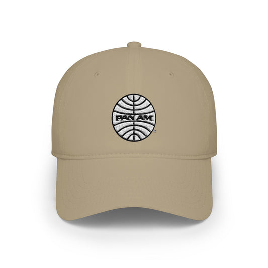Pan Am Airlines Basketball Logo Low Profile Cap — Embroidered Sport Ball Dad Hat - Creations by Chris and Carlos