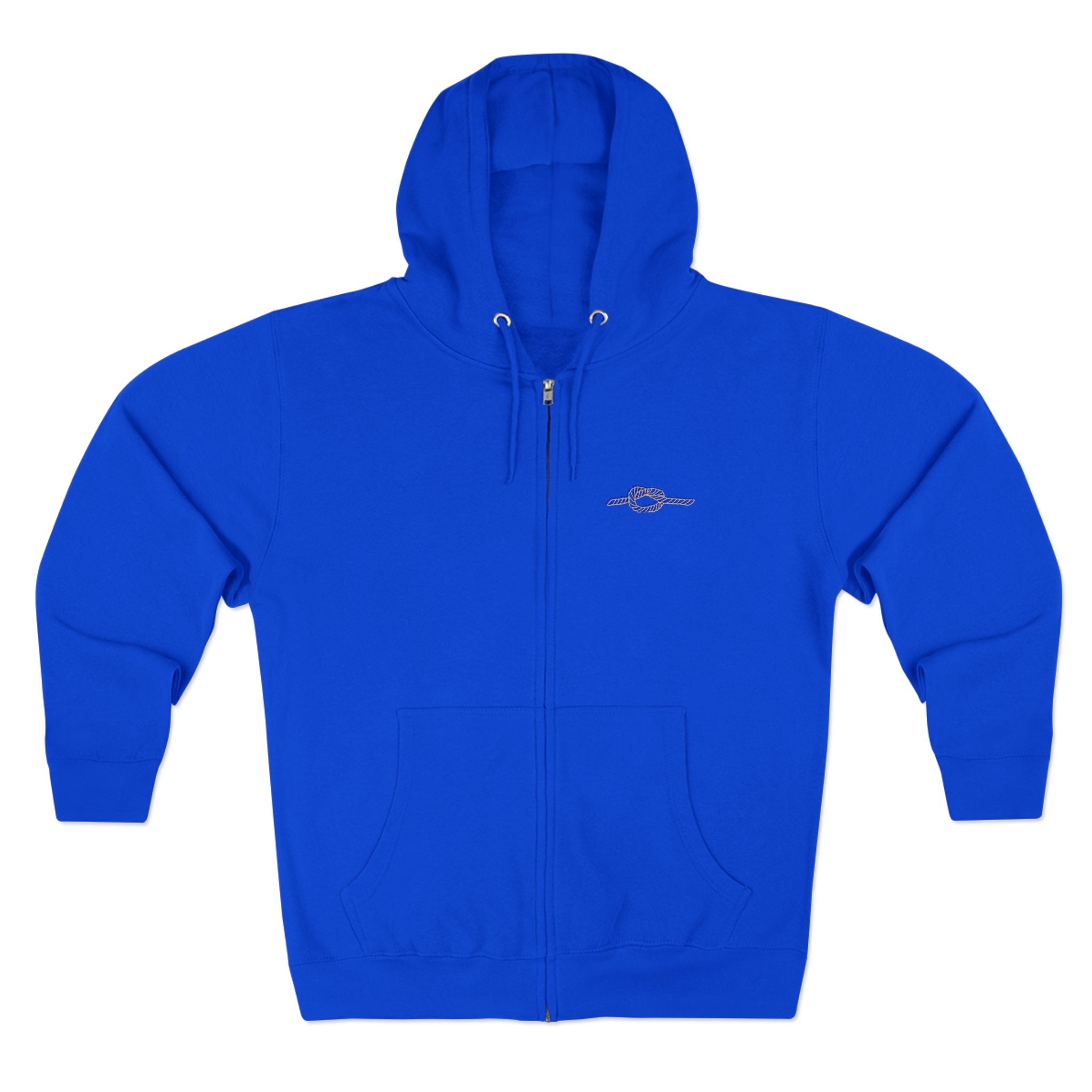 Y KNOT U Rope Knot Anchor Zip Hoodie — Nautical Graphic Unisex Zip-Up - Creations by Chris and Carlos